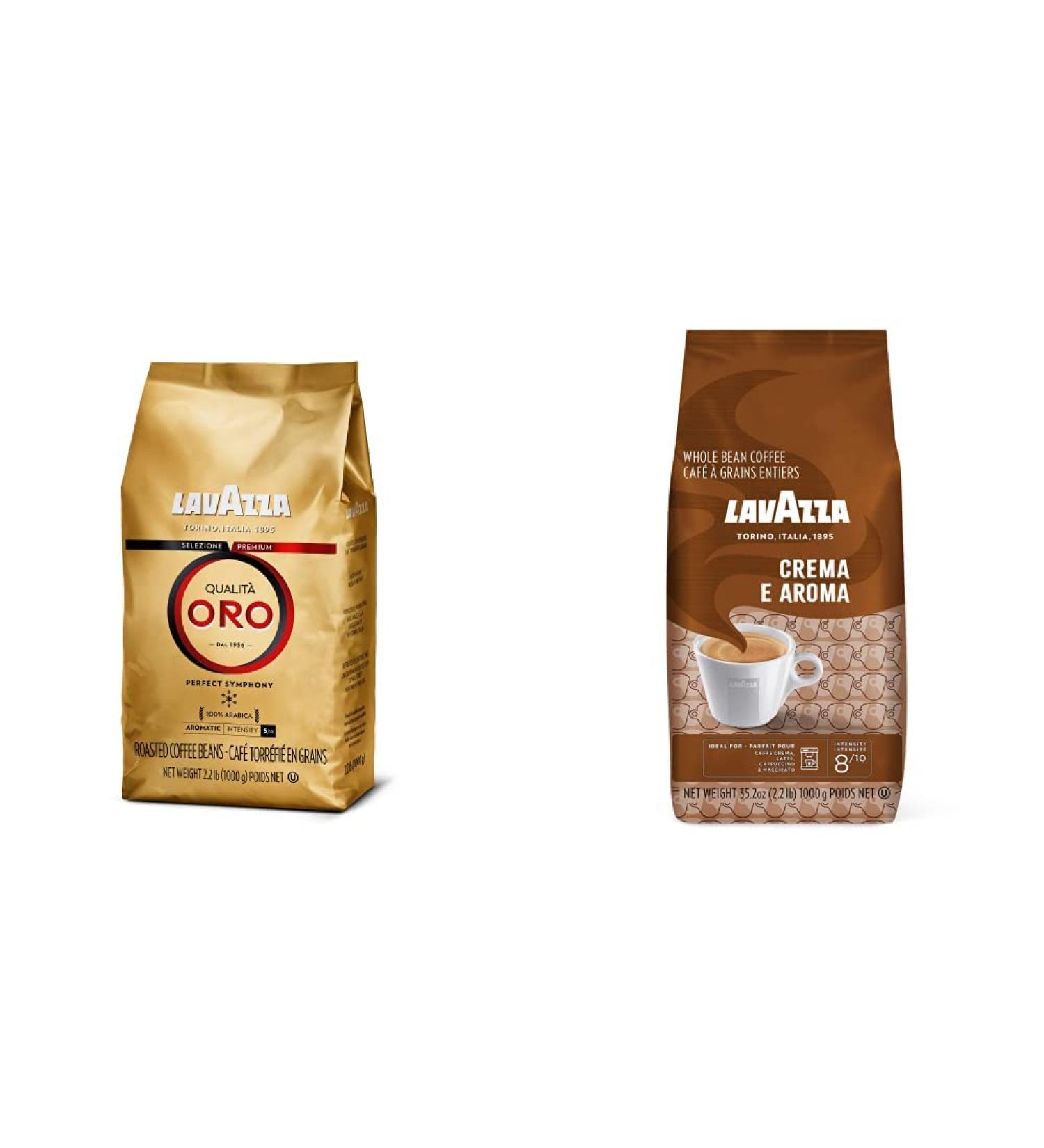 Lavazza Espresso Qualita Oro Beans 1000gm & Espresso Crema E Aroma Beans 1000gm - Buy Online on SooperMarket.com