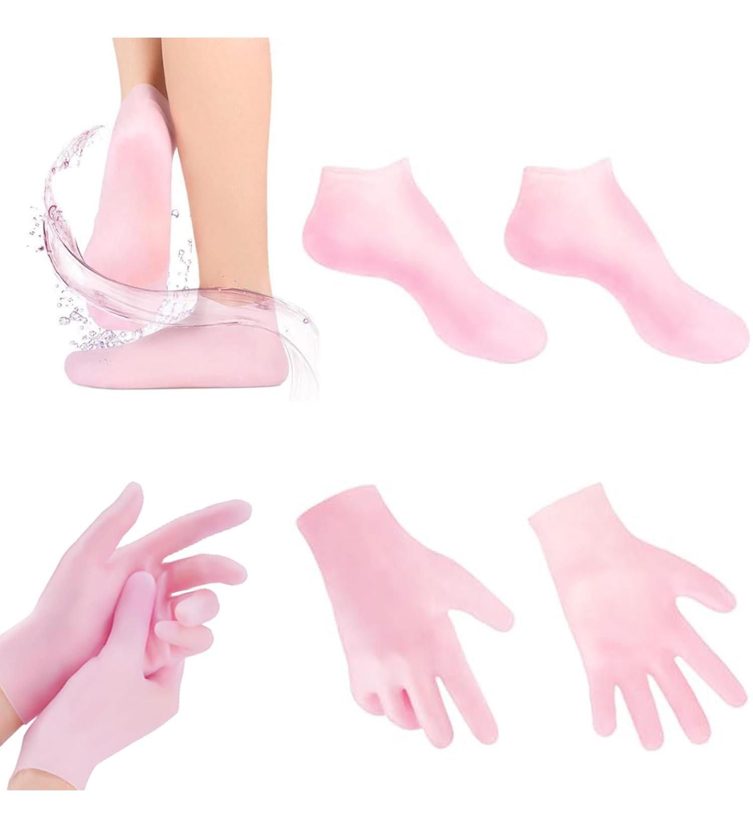 Silicone Socks for Cracked Feet - Moisturizing Gel & Aloe Foot Care Set for Women - Buy Online on SooperMarket.com