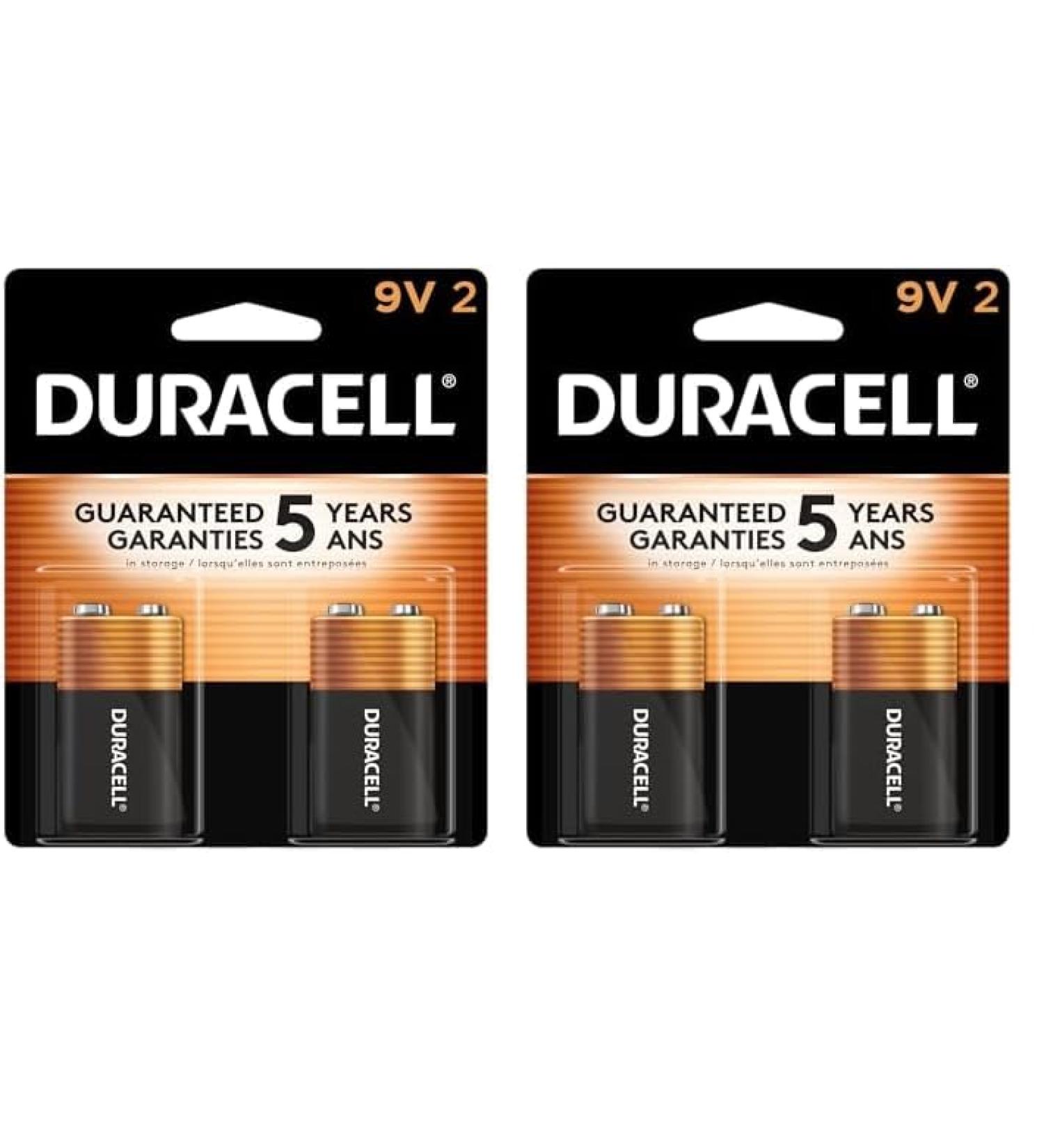 Buy DURACELL Coppertop 9V Batteries - 2 Count Pack | Long-Lasting Alkaline Power for Home & Office Devices - Buy Online on SooperMarket.com