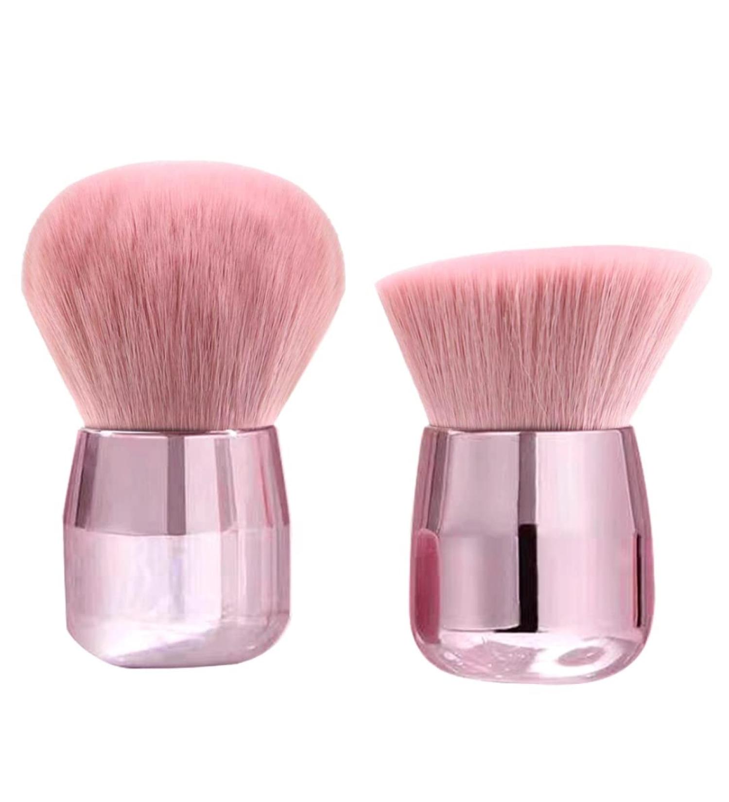 Makeup Powder Brushes Set Face Professional Mushroom Head Large Mineral Rose Gold 2PCS - Buy Online on SooperMarket.com