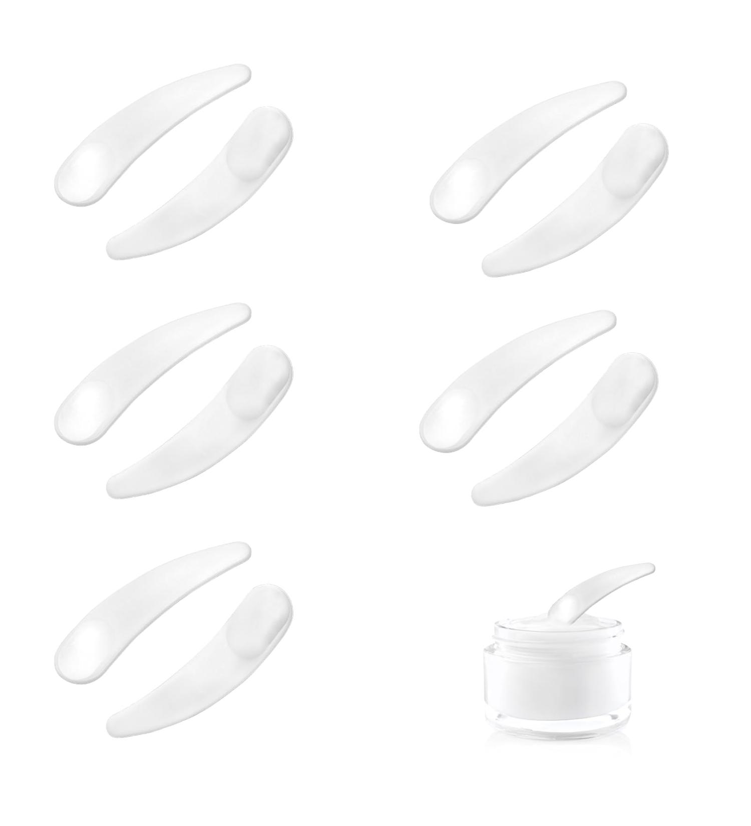 10-Piece Mini Cosmetic Spatula Set - Bent Cream Scoops for Makeup Masks & Gel - Perfect for Stirring & Application - Buy Online on SooperMarket.com