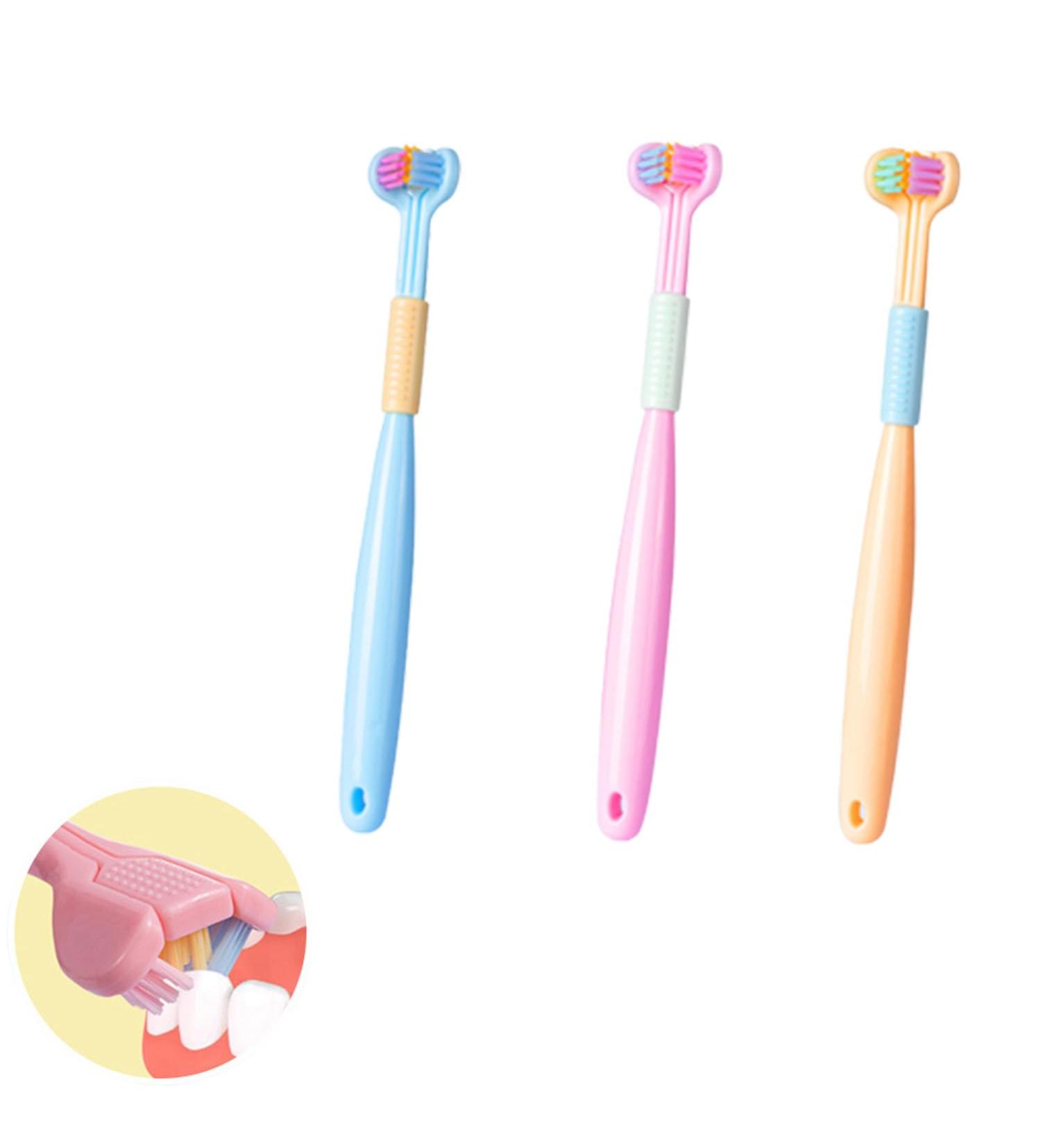 Vnduifh 3-Piece Sensory Joy Toothbrush Set - Three-Sided Soft Toothbrush for Children with Special Needs | International Shipping - Buy Online on SooperMarket.com
