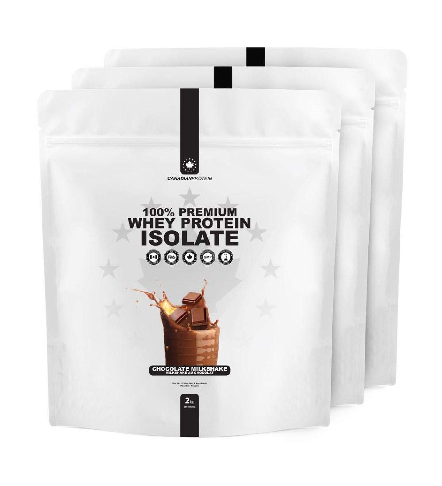 Canadian Protein 100% Whey Isolate 29g of Protein | 6 kg of Chocolate Milkshake Flavoured Protein Powder Rich in BCAA Amino Acids - Buy Online on SooperMarket.com