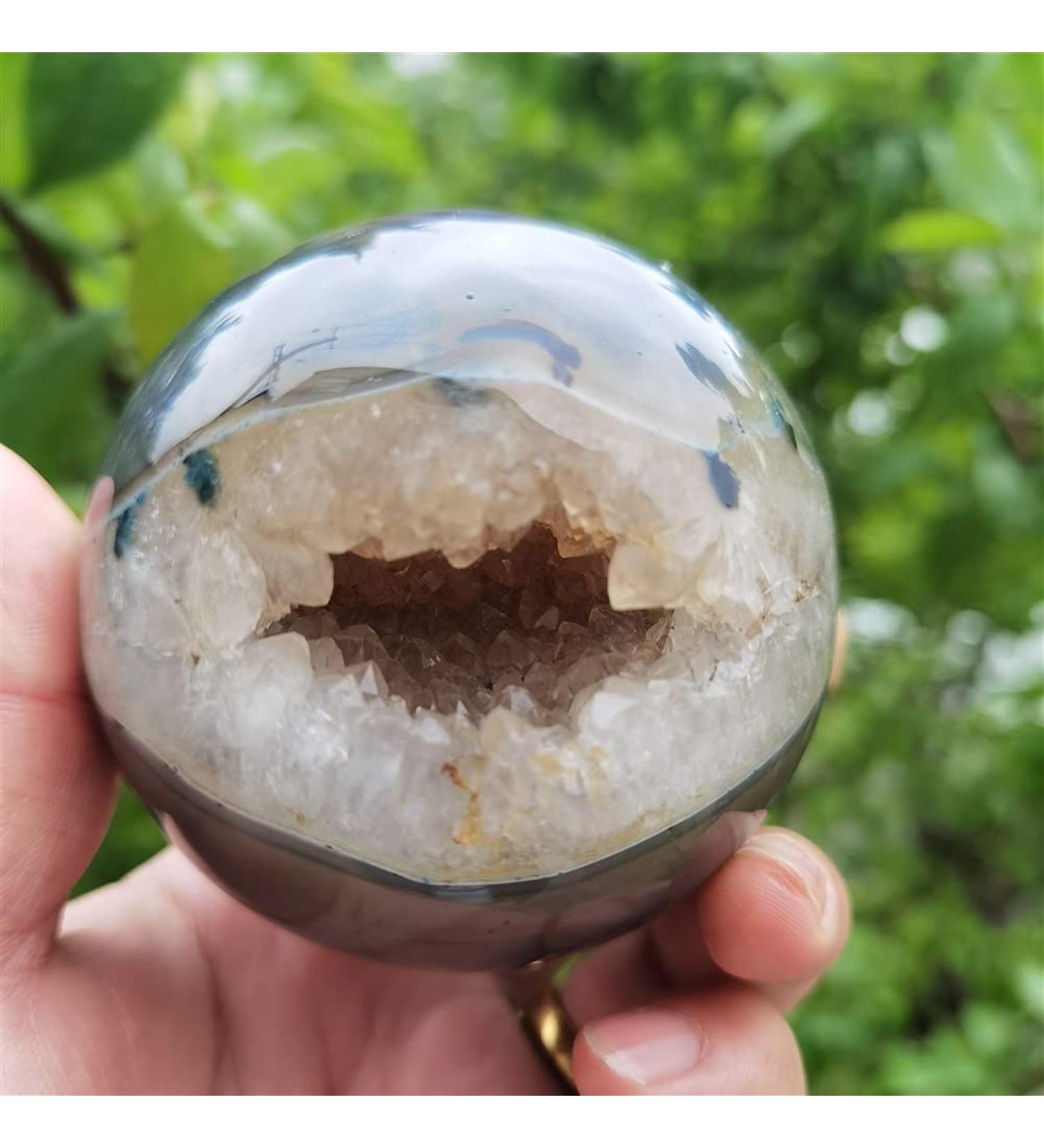 for Top Natural Stones Druzy Agate Crystals geode Home Decoration Agate with druzy Open Sphere crysral Cluster an Amethyst ABUZIV (Size : 70-75mm) - Buy Online on SooperMarket.com