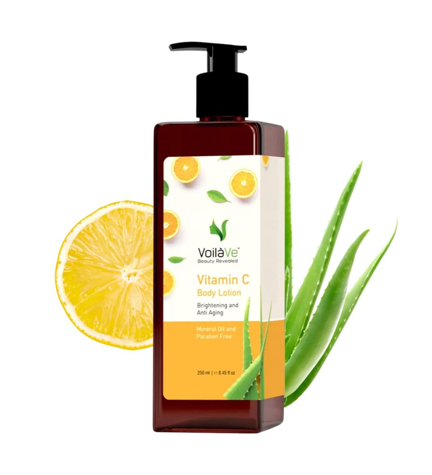 VoilaVe Daily Moisture Hydrating Body Lotion with Vitamin C, Aloe Vera & Lemon - 8.45 fl. Oz - Reduces Fine Lines & Wrinkles - For All Skin Types - As Seen On TV - Buy Online on SooperMarket.com
