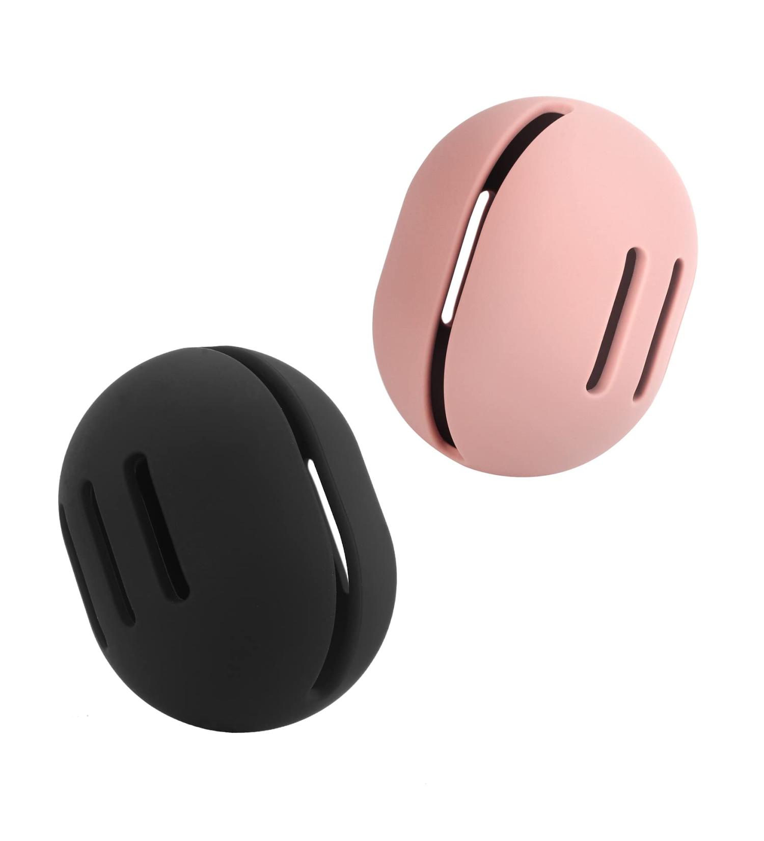 FERYES 2 PCS Makeup Sponge Holder - Silicone Beauty Blender Case for Travel | Black & Pink Makeup Sponge Storage - Buy Online on SooperMarket.com