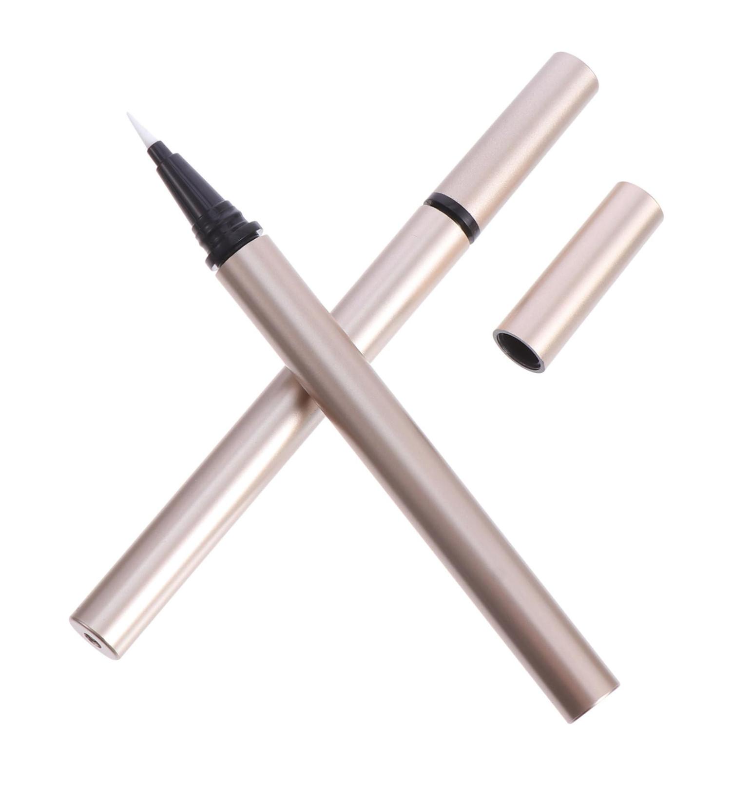 MUSISALY 5pcs Eyeliner Empty Pipe Delineador Mini Lip Gloss Tubes Tweezer Cosmetic Bottle Gel Plastic Golden - Buy Online on SooperMarket.com