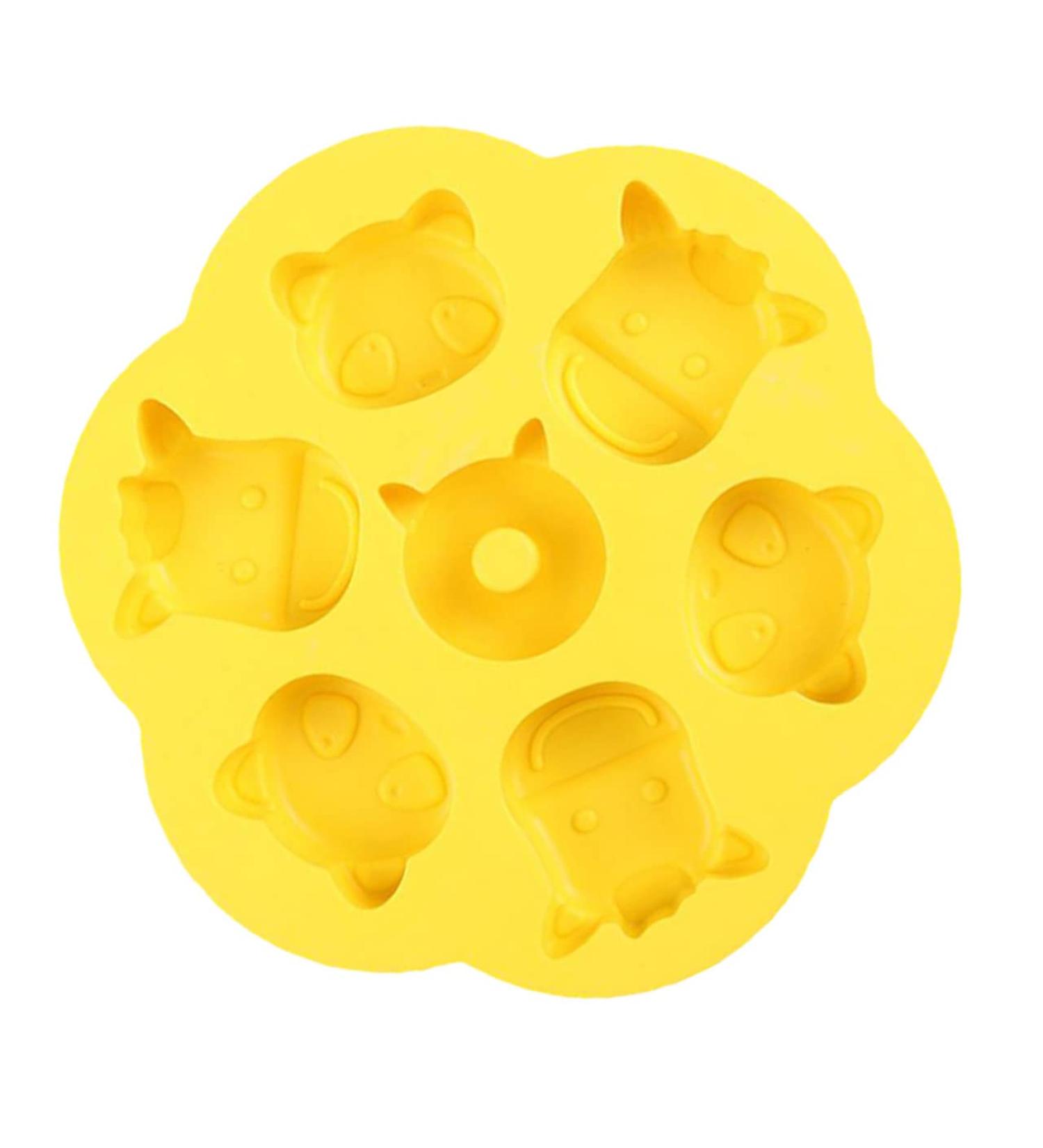 Alipis 1pc Steamed Rice Cake Mold Silicone Molds Candy Cane Chocolate Cake Baking Mold Biscuit Steamed Cake 21.8X21.8CM Yellow - Buy Online on SooperMarket.com