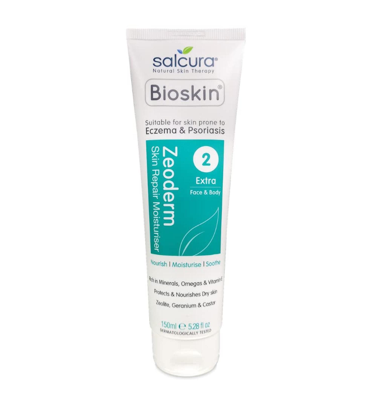 Salcura Bioskin Zeoderm 150ml - Repairing Skin Cream for Eczema & Psoriasis | Fast International Shipping - Buy Online on SooperMarket.com