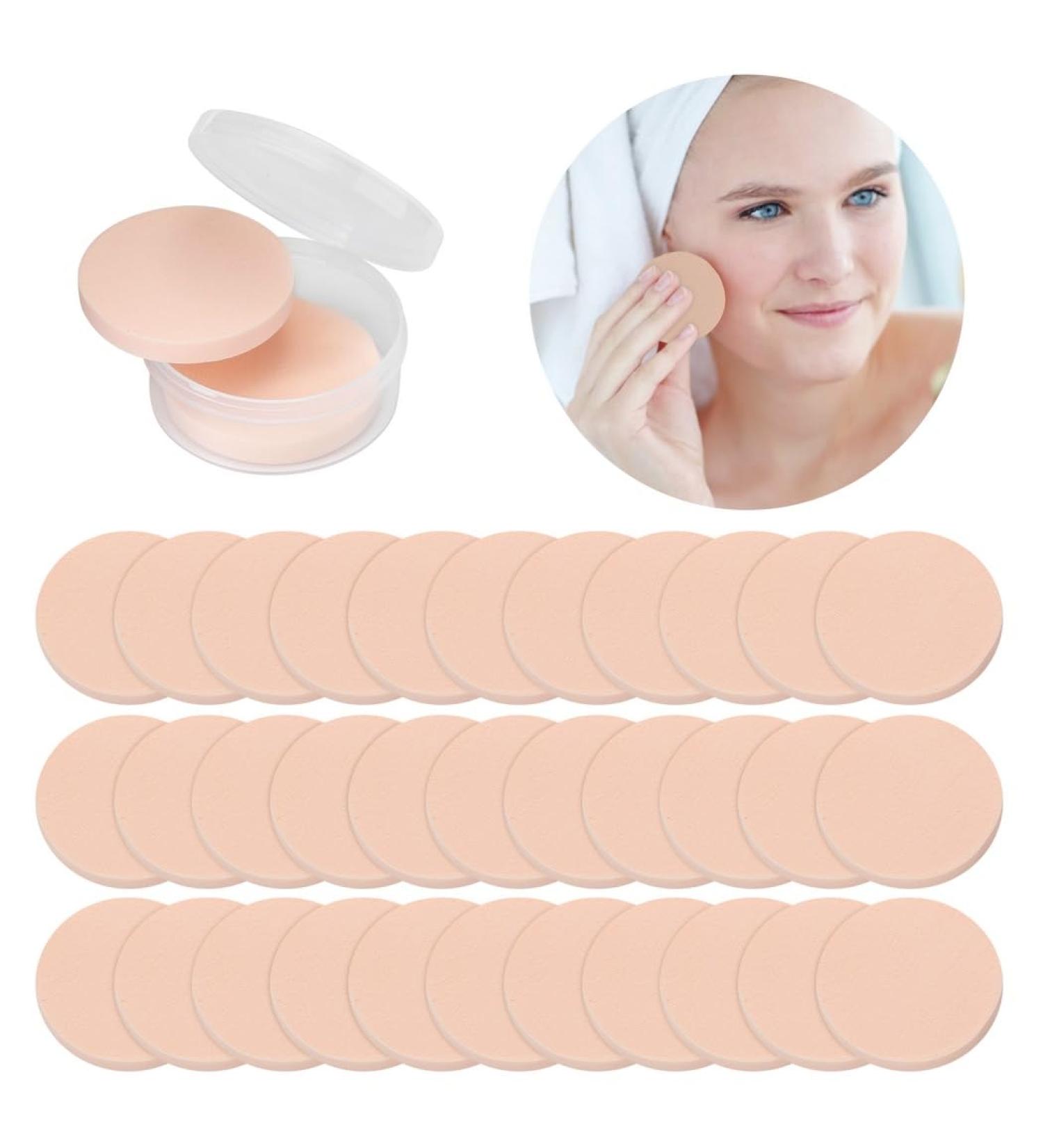 Set of 100 Ultra Soft Round Blender Sponges | Makeup Beauty Sponges for Eye & Face Foundation | Ideal for Wet & Dry Use - Perfect for All Skin Types - Buy Online on SooperMarket.com