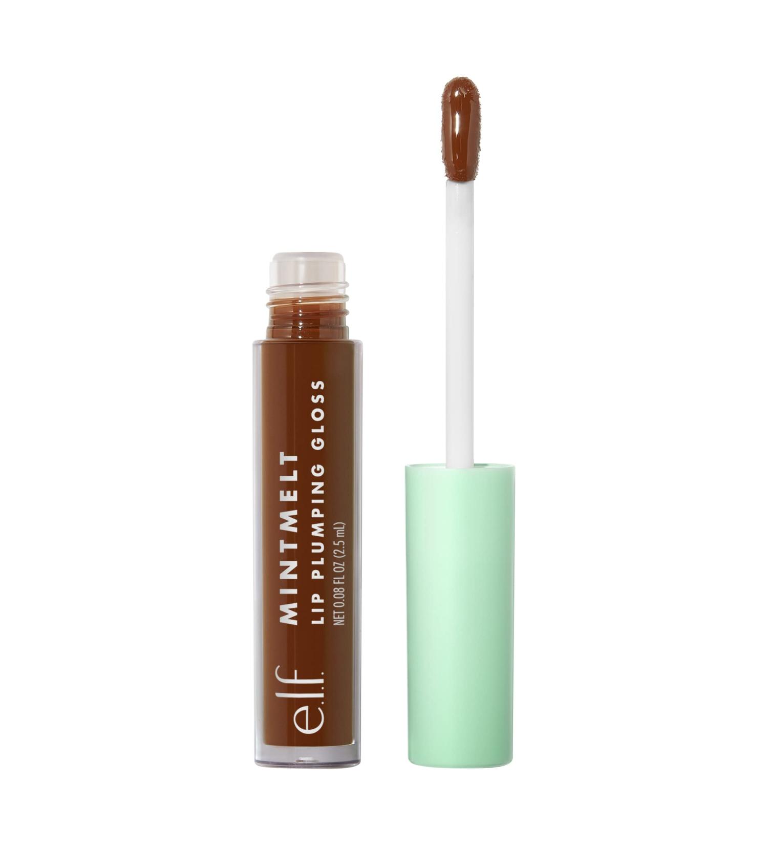 e.l.f. Mint Melt Lip Gloss - High-shine & Hydrating Vegan Gloss for Plump, Subtly Colored Lips - Chocolate Chip 0.08 Fl Oz - Buy Online on SooperMarket.com