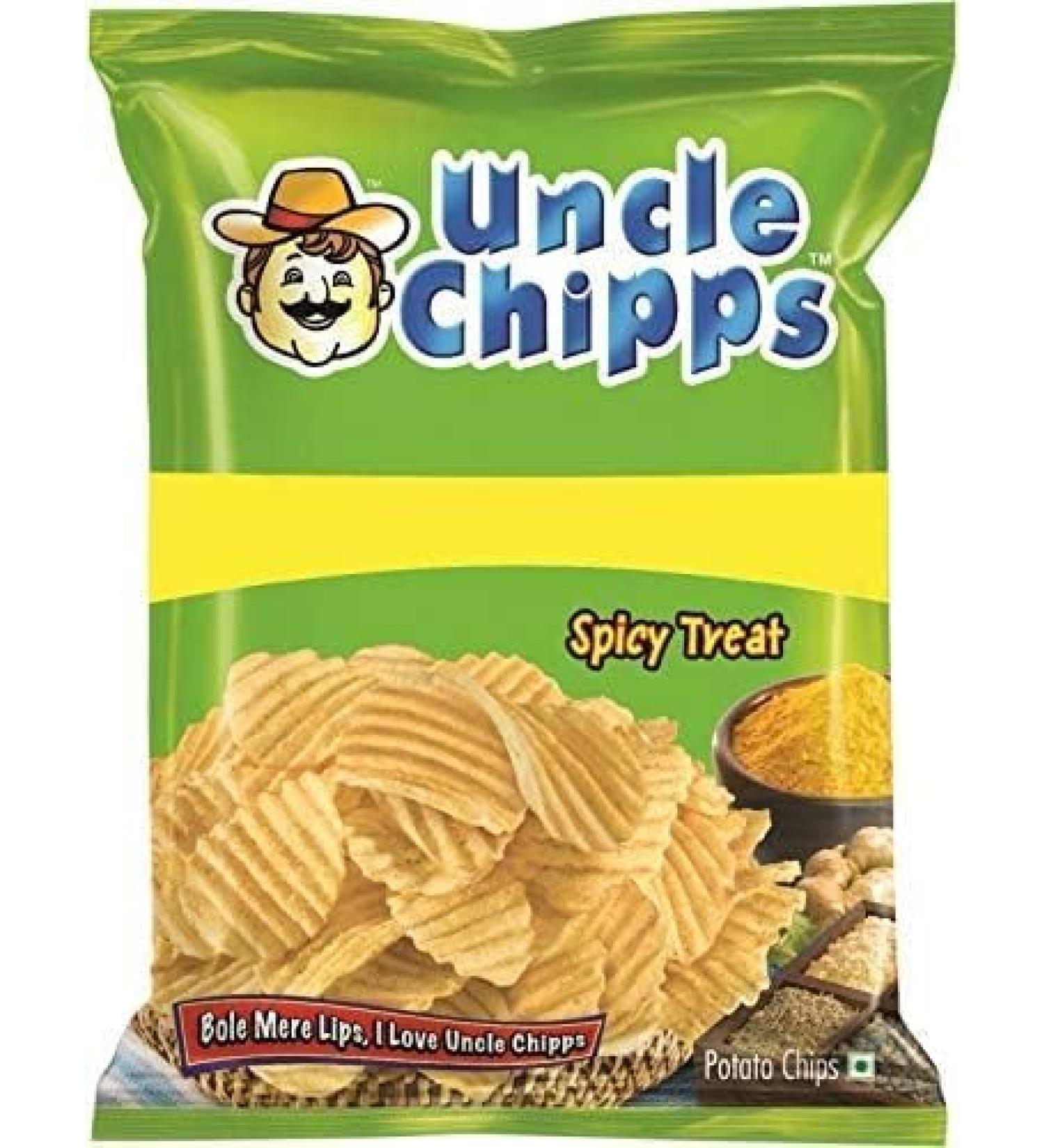 Uncle Chipps Potato Chips 50g (Pack of 6) | Classic Indian Snack with Irresistible Crunch | Spicy Treat | On-the-Go Snacking - Buy Online on SooperMarket.com