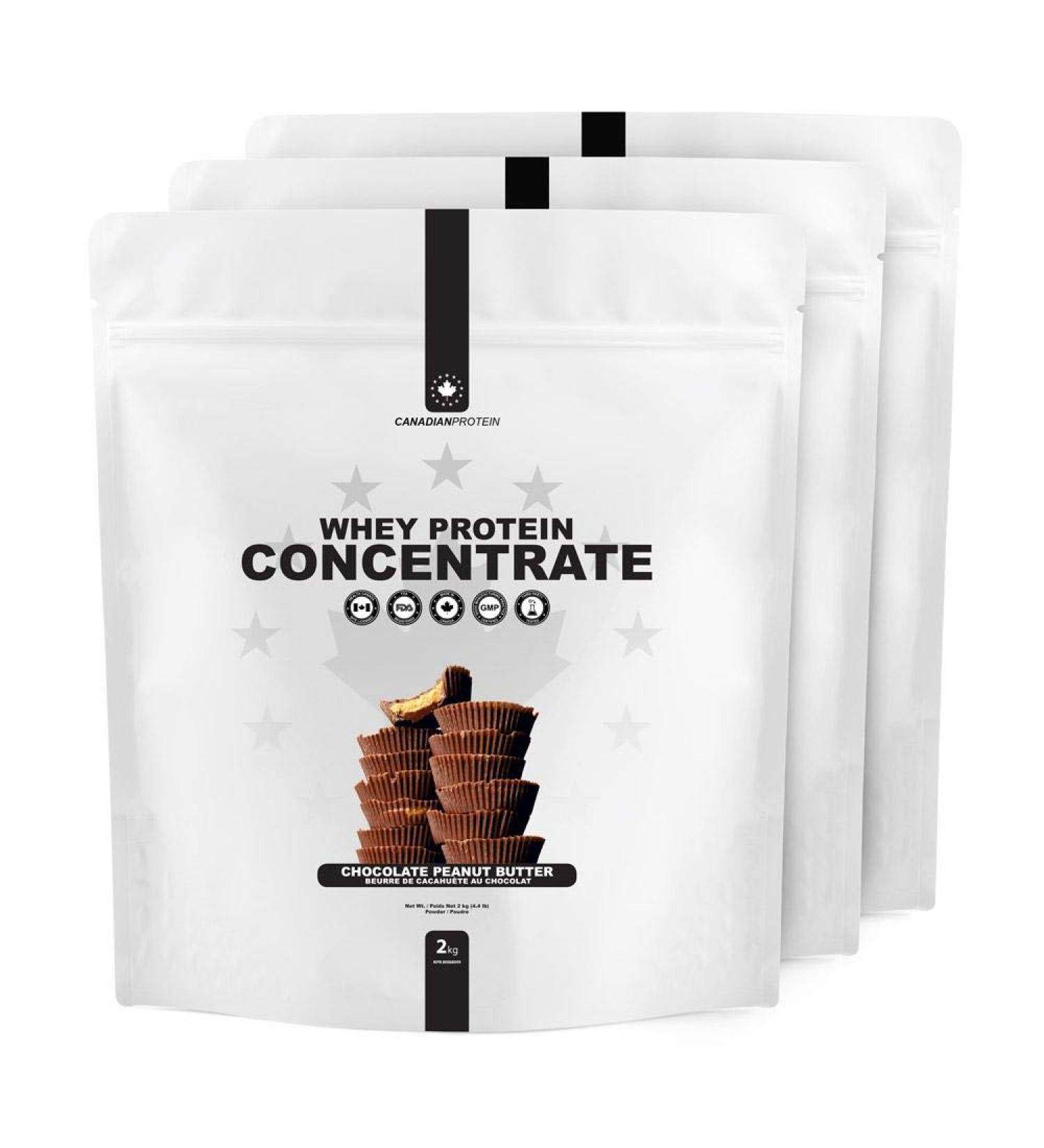 Canadian Protein Whey Concentrate 24g of Protein | 6 kg of Chocolate Peanut Butter Flavoured Low Carb Keto Friendly Workout Recovery Drink | Protein Powder Rich in BCAA Amino Acids - Buy Online on SooperMarket.com