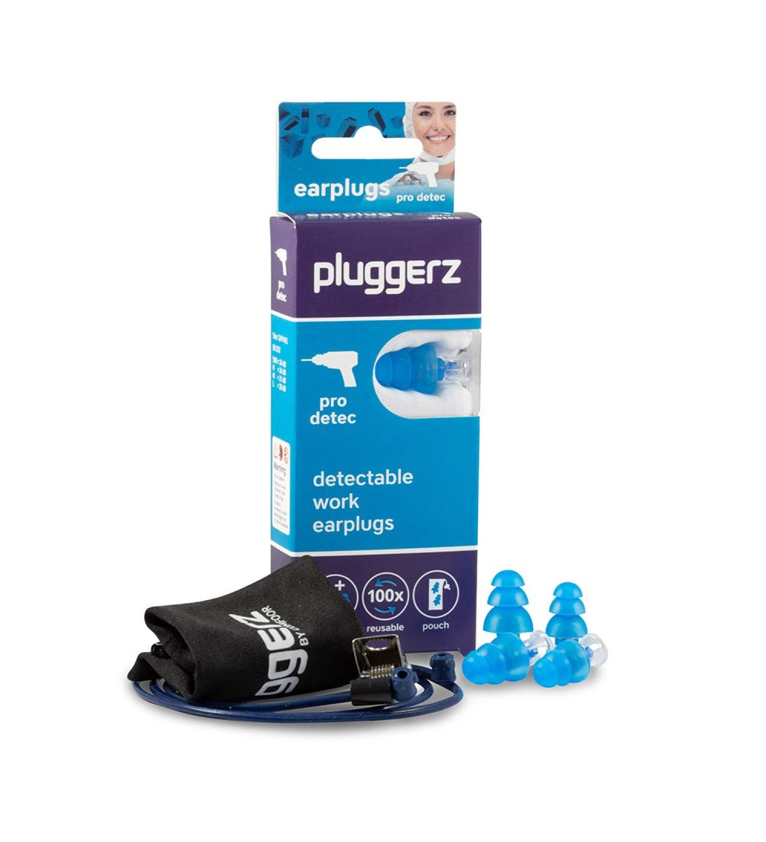 Pluggerz Uni-Fit Earplug Double Pack - Soft Silicone Noise Protection with Special Filter | Includes Cord & Fastening Clip for Comfortable Use - Buy Online on SooperMarket.com