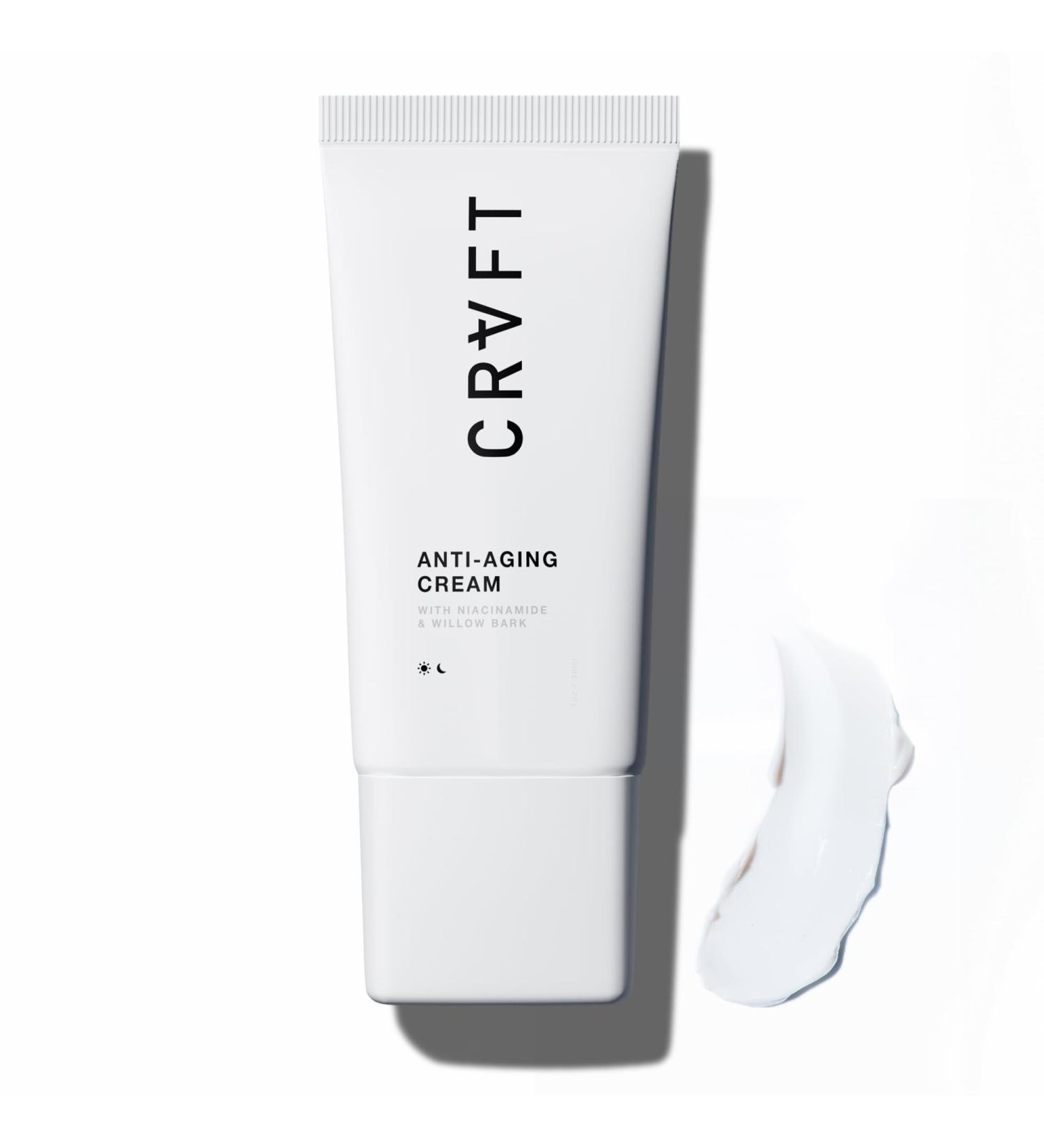 Hair Craft Co. Men's Anti-Aging Face Cream - 1oz | Fight Fine Lines & Wrinkles | 30-Day Supply | Unscented & Made in USA - Buy Online on SooperMarket.com