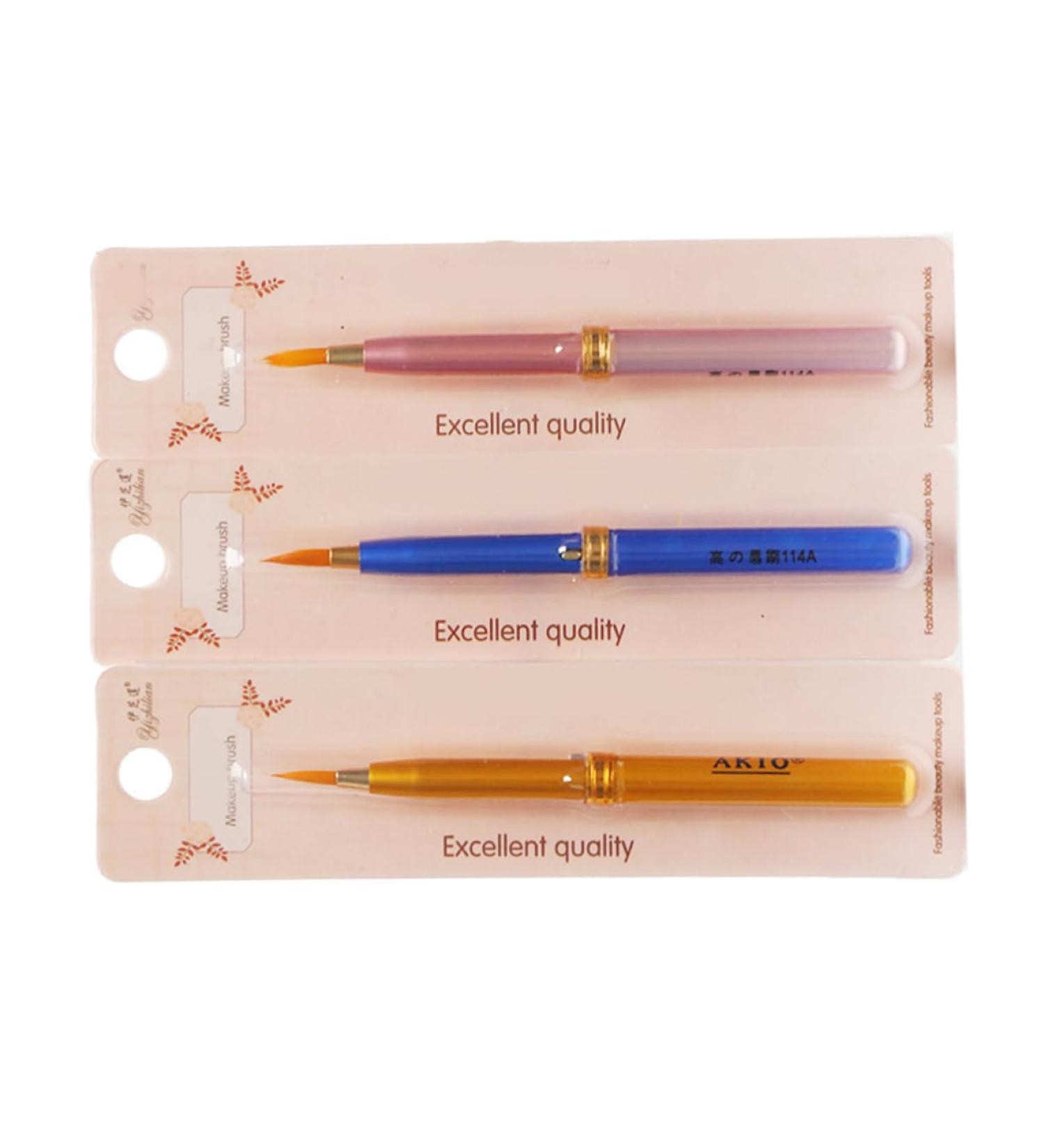 NOLITOY 3pcs Lip Liner & Gloss Brush Set | Travel Makeup Lipstick Applicator | Professional Lip Brushes for Perfect Lips | Eyeshadow Tools & Accessories - Buy Online on SooperMarket.com