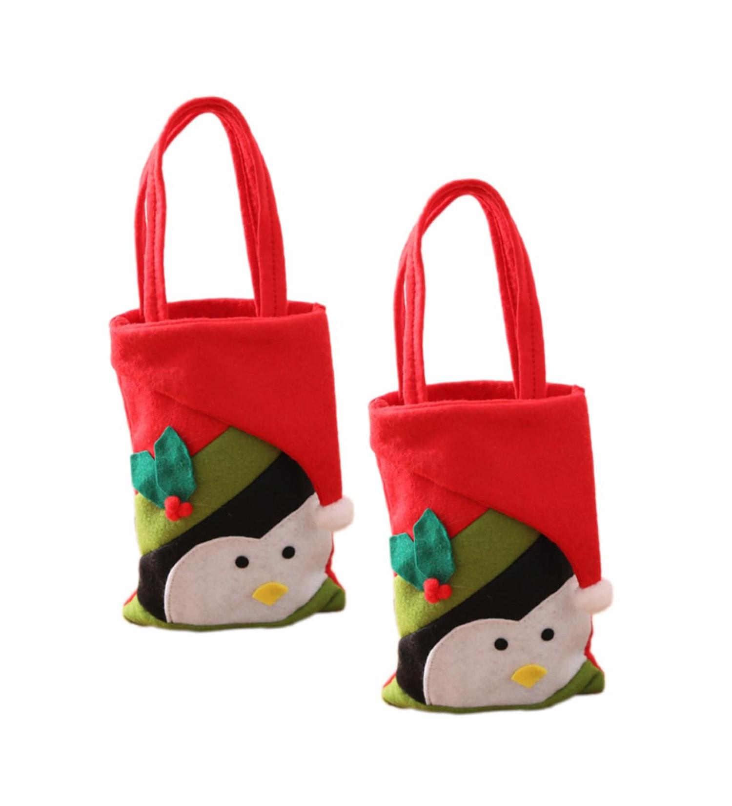 ABOOFAN 2pcs Hand Adorable Pouch Sweets for Candy Christmas Decor Bags Xmas Party Exquisite Non-woven 22x15cm Assorted Color 5 - Buy Online on SooperMarket.com