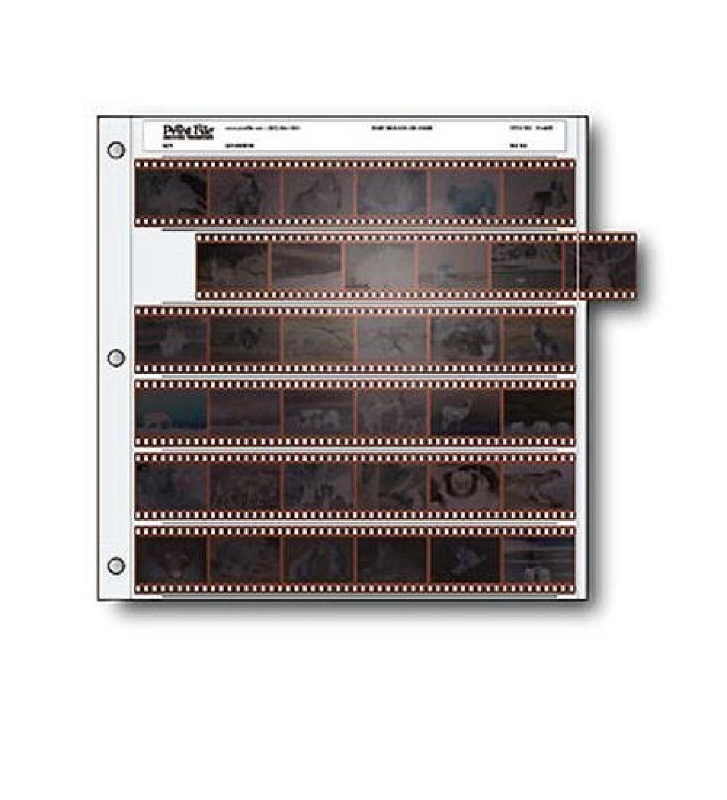 Archival 35mm Size Negative Pages Holds Six Strips of Six Frames, Pack of 50