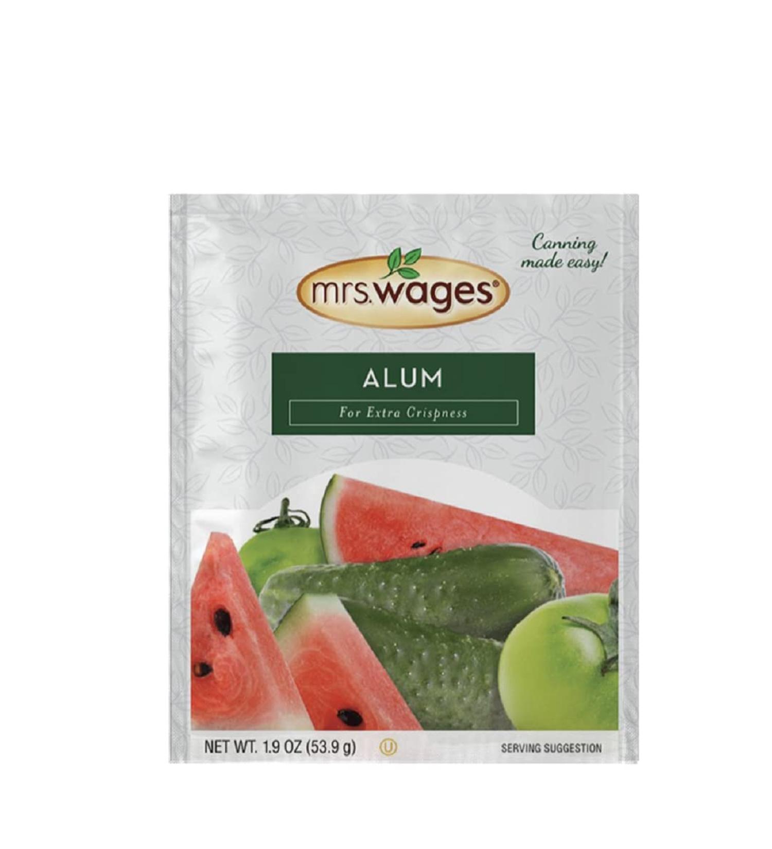 Mrs. Wages Alum Value Pack 22.8 Oz - Pack of 12 | Premium Quality Ingredients for Preserving Foods - Buy Online on SooperMarket.com