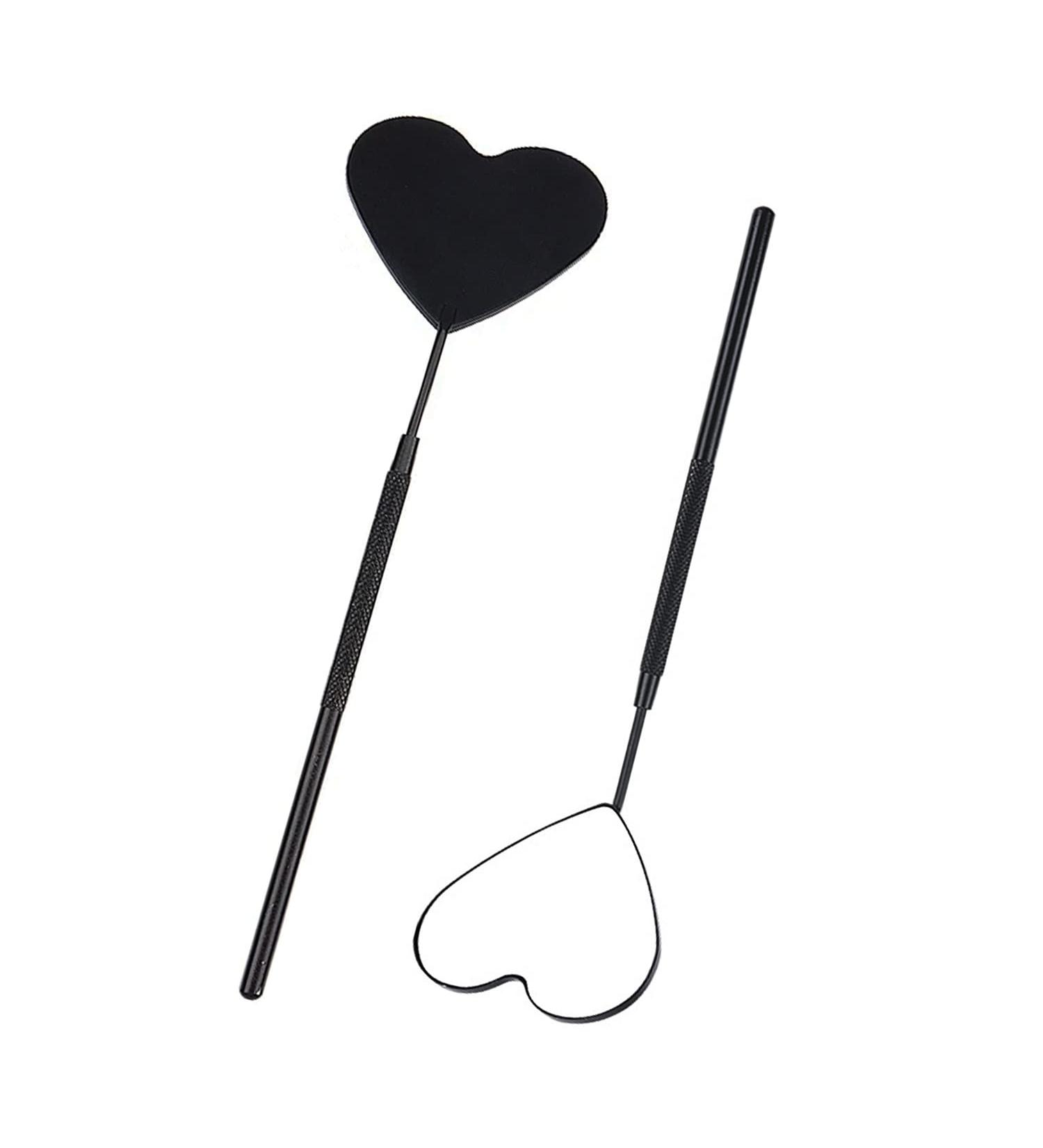 BUCICE Large Lash Mirror Detachable Stainless Steel Makeup Tool for Eyelash Extension, Heart-Shaped Design in Black - Buy Online on SooperMarket.com
