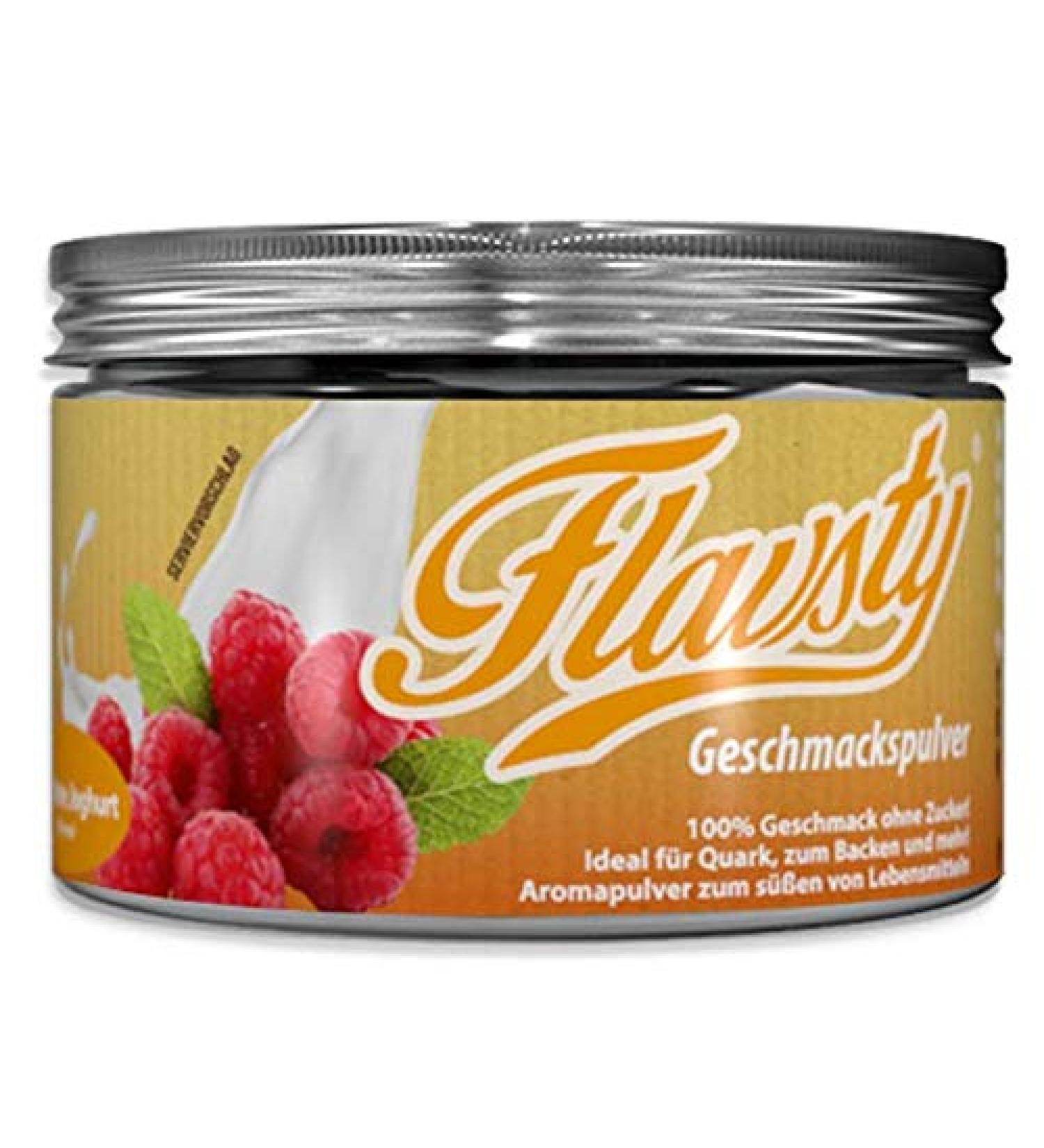 Flavsty Flavor Powder Raspberry Yoghurt - Vegan Flavor Powder without Sugar - Aroma Powder - Flavorpowder Raspberry Yoghurt