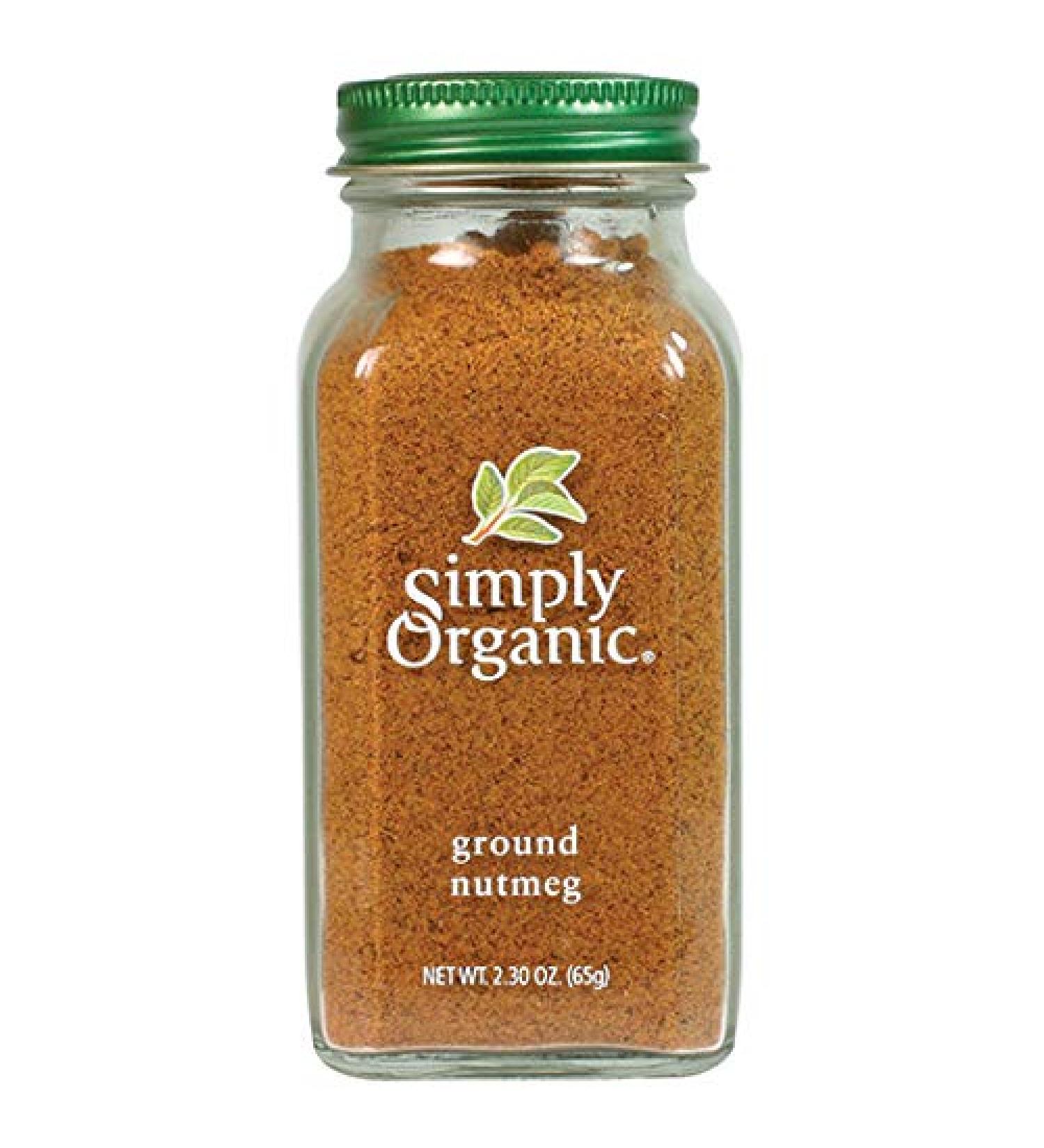 Simply Organic Ground Nutmeg 2.30 oz - Premium Spices for Baking & Cooking - Buy Online on SooperMarket.com