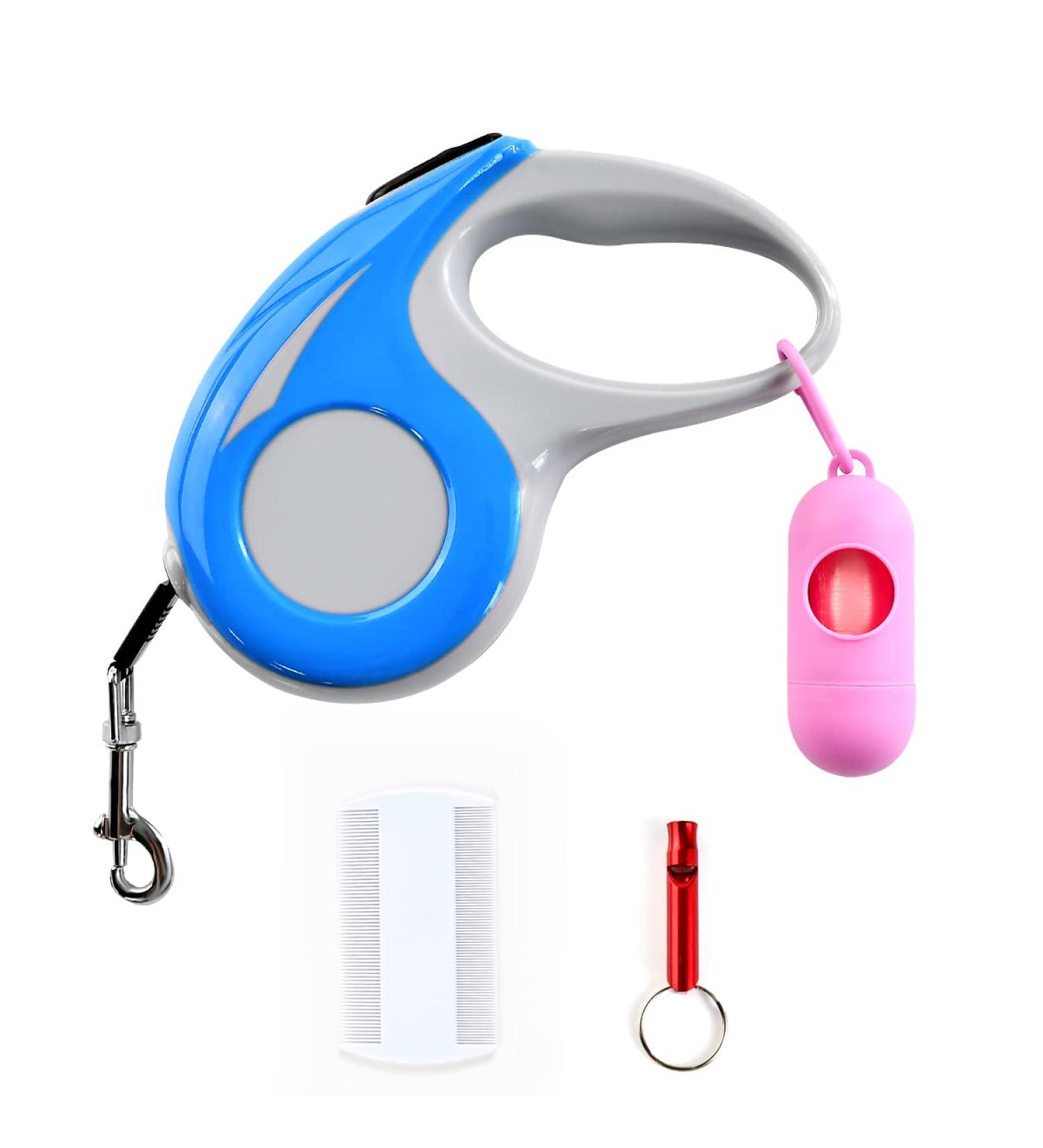 Ruayia Classic Pull-Out Leash for Dogs up to 52kg - 360 Guiding & Braking System - 5m Blue - International Shipping - Buy Online on SooperMarket.com
