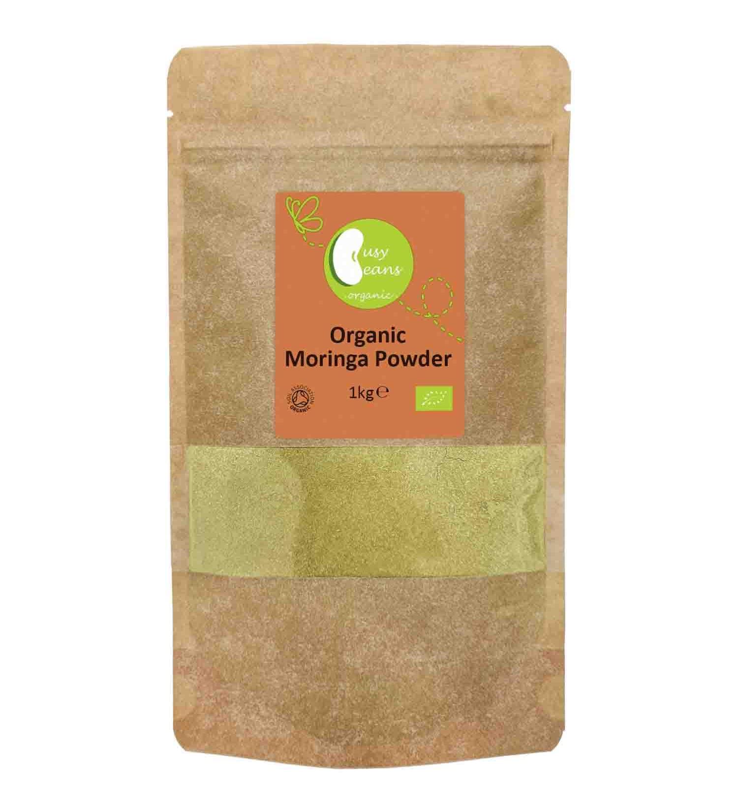 Organic Moringa Leaf Powder - Certified Organic - by Busy Beans Organic (1kg) - Buy Online on SooperMarket.com