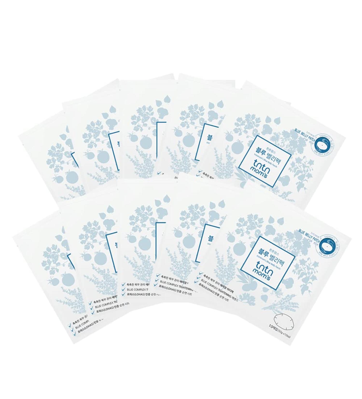 TNTN MOM'S Blue Belly Sheet Mask (10EA) - Pregnancy Stretch Mark Removal & Intensive Moisture Patch | Plant-Based Formula for 3rd Trimester Tummy Scars Care | 17.6 oz - Buy Online on SooperMarket.com