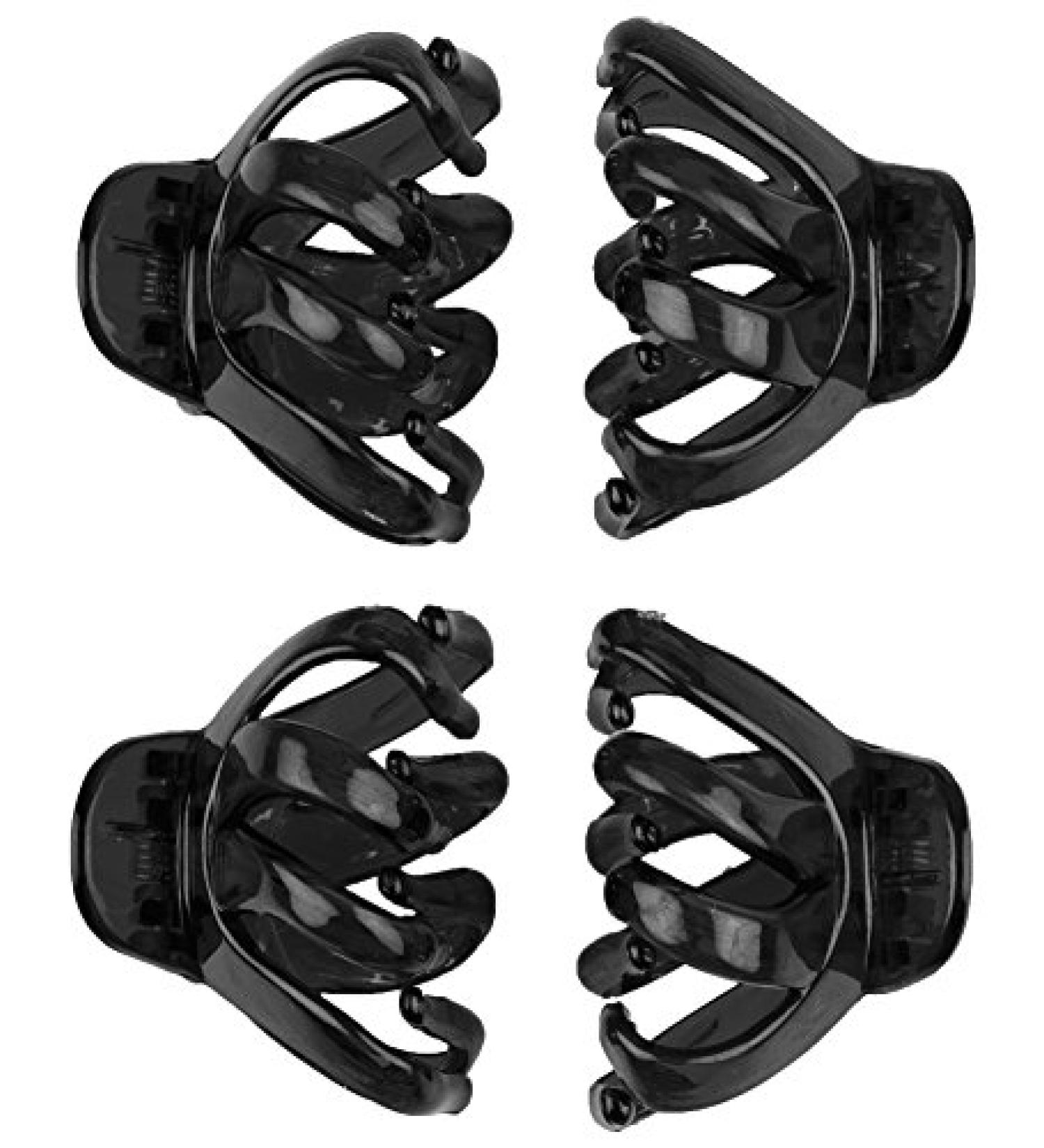 Titania hair clips section clips octopus black 4 pieces