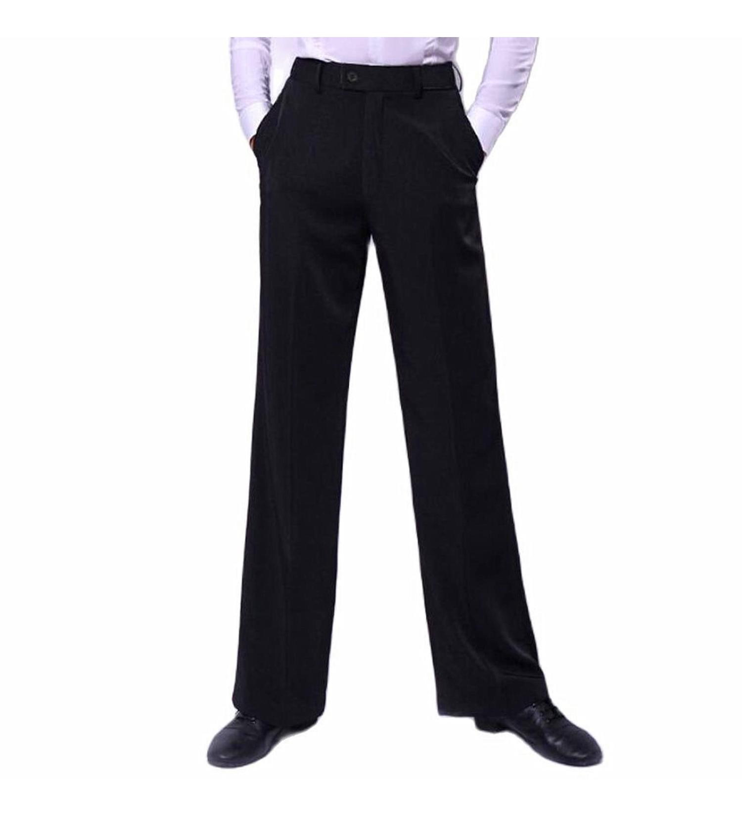 Zymozym Men's Black Draped Latin Ballroom Dance Pants Professional Competition & Training (30) - Buy Online on SooperMarket.com