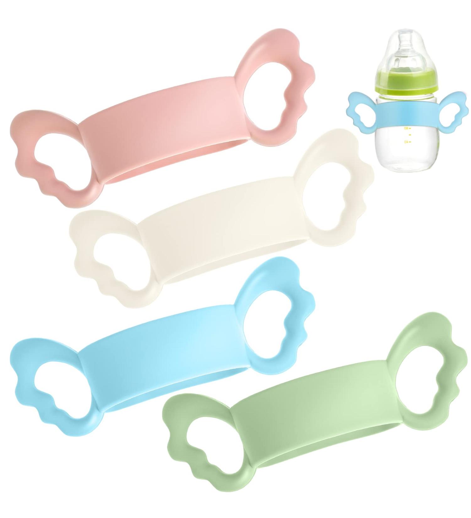 Toddmomy 4PCS Baby Bottle Handles - Silicone Grip Holder for Kids | Perfect for Small Hands | International Shipping Available - Buy Online on SooperMarket.com