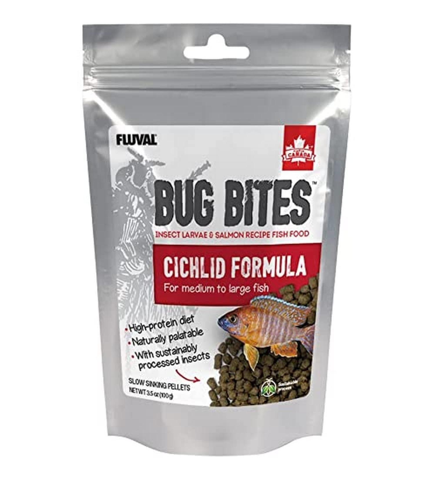 Fluval Bug Bites Cichlid Fish Food 3.53 oz - Nutritious Formula for Healthy Cichlids - Buy Online on SooperMarket.com
