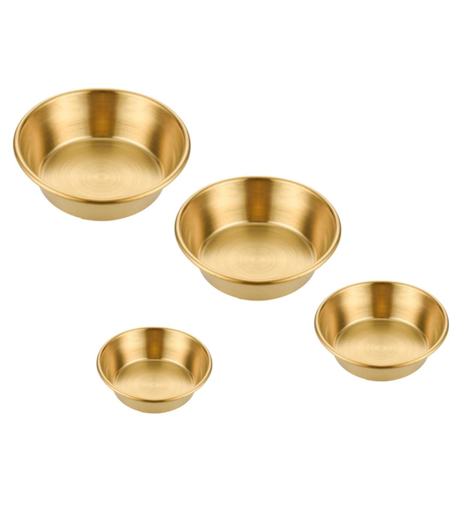 PRETYZOOM 4pcs Seasoning Dish Small Seasoning Plate Individual Teaspoon Rest Metal Portion Cups Dry Fruit Seasoning Bowls Tea Spoons Stainless Household Soy Sauce Stainless Steel - Buy Online on SooperMarket.com