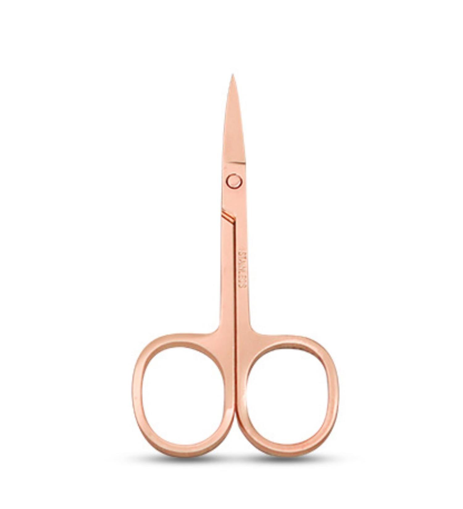 YSJJZRL 2 Pcs Professional Grooming Scissors - Eyebrow Scissors - Small Curved Stainless Steel Manicure & Beauty Scissor (Rose Gold) - Buy Online on SooperMarket.com