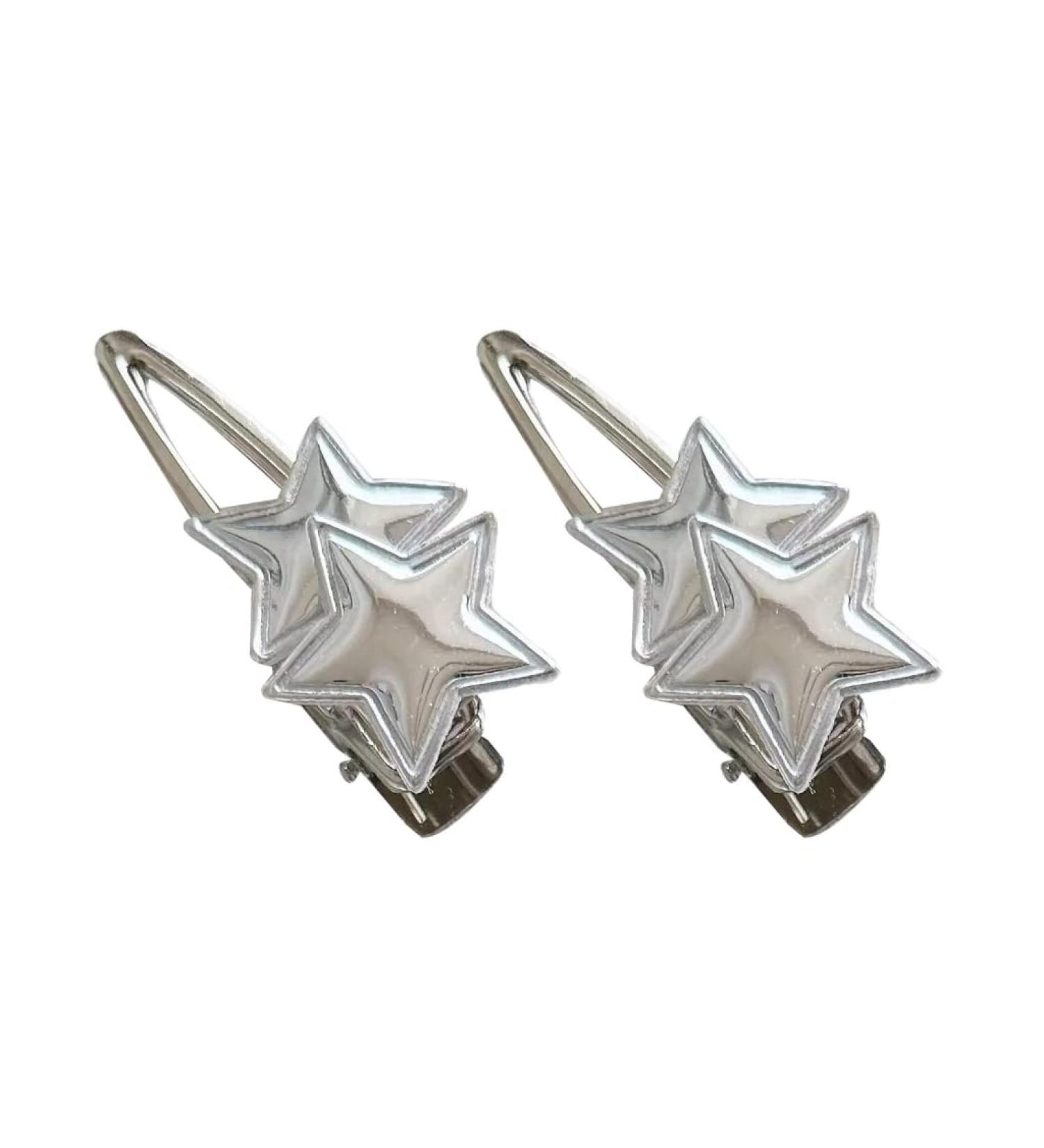 JSGHGDF Metallic Shape Hair Clip Spring Hair Clip for Woman Taking Photo Shopping Travel n-slip 1 pair - Buy Online on SooperMarket.com
