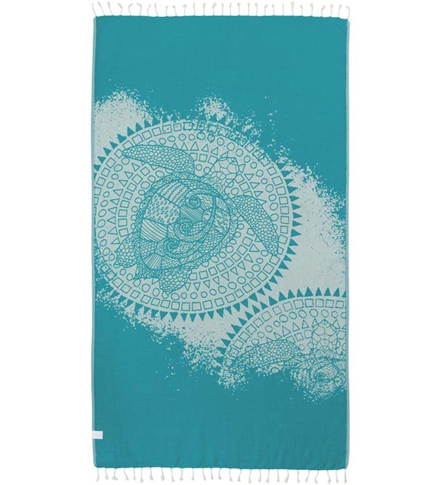 Sand Cloud Turkish Beach Towel - Oversized & Sand Proof - 100% Certified Organic Turkish Towel - Quick Dry Towel for Beach  Blanket or Bath Towel - As Seen on Shark Tank - Mandala Sea Turtle Green Mandala Sea Turtle Green Regular - Buy Online on SooperMarket.com