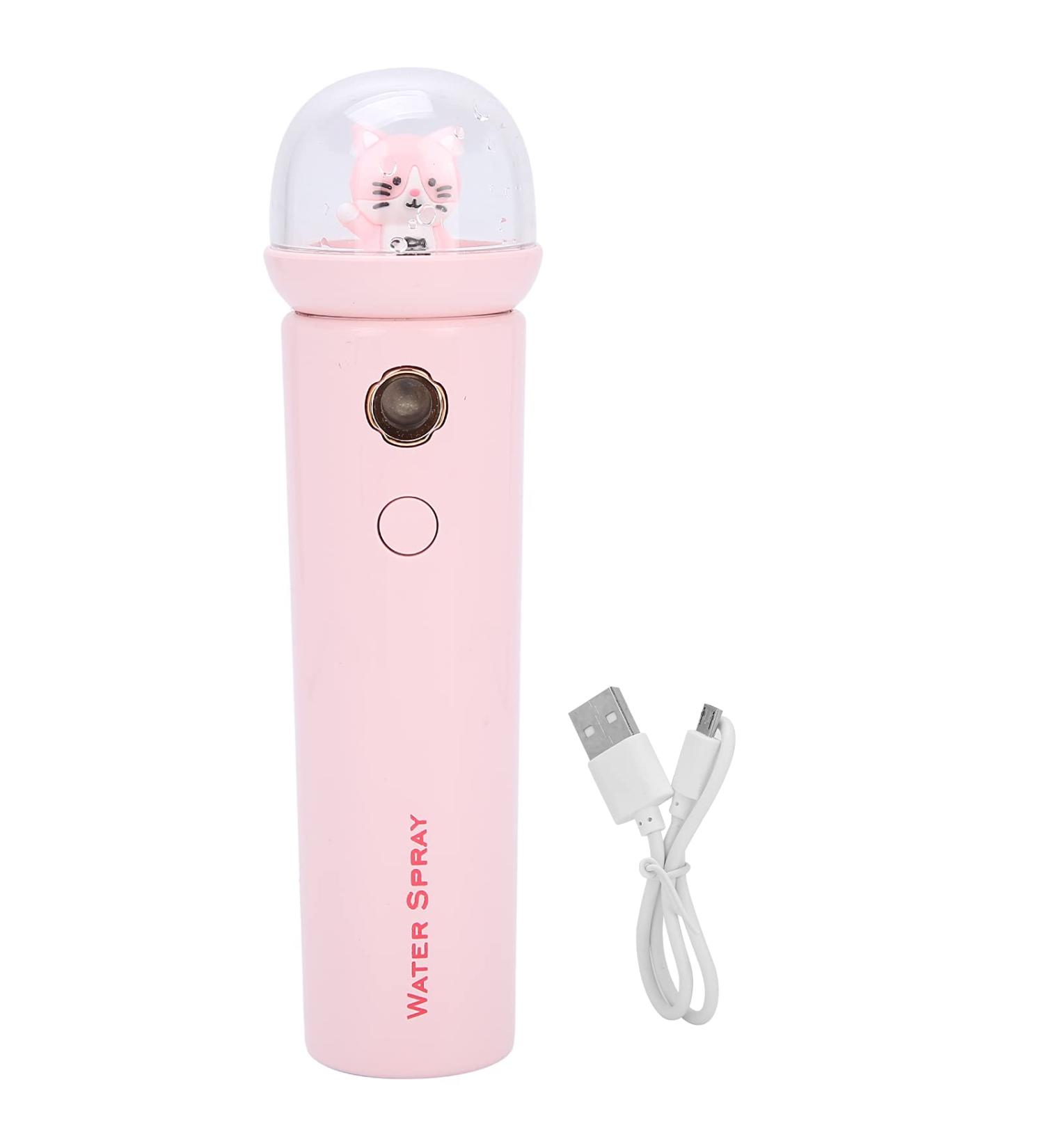 Cat Design Nano Facial Mister | Unclogs Pores, Removes Dirt & Acne | Warm Winter Moisturizing Face Steamer | Deep Cleaning & Humidifier for Home (Pink) - Buy Online on SooperMarket.com
