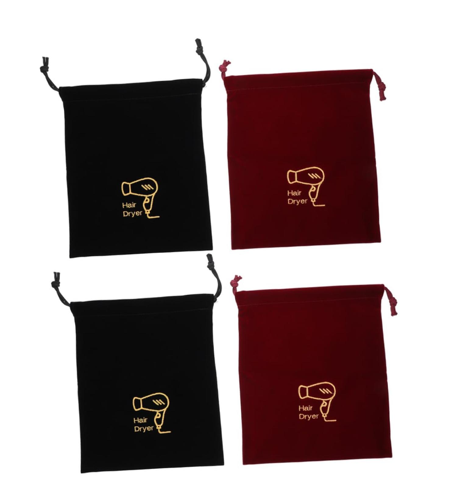 Beavorty 4pcs Storage Bag Bag Organizer Flannel Drawstring Bags Outdoor Hair Dryer Bags Cosmetic Bag - Buy Online on SooperMarket.com