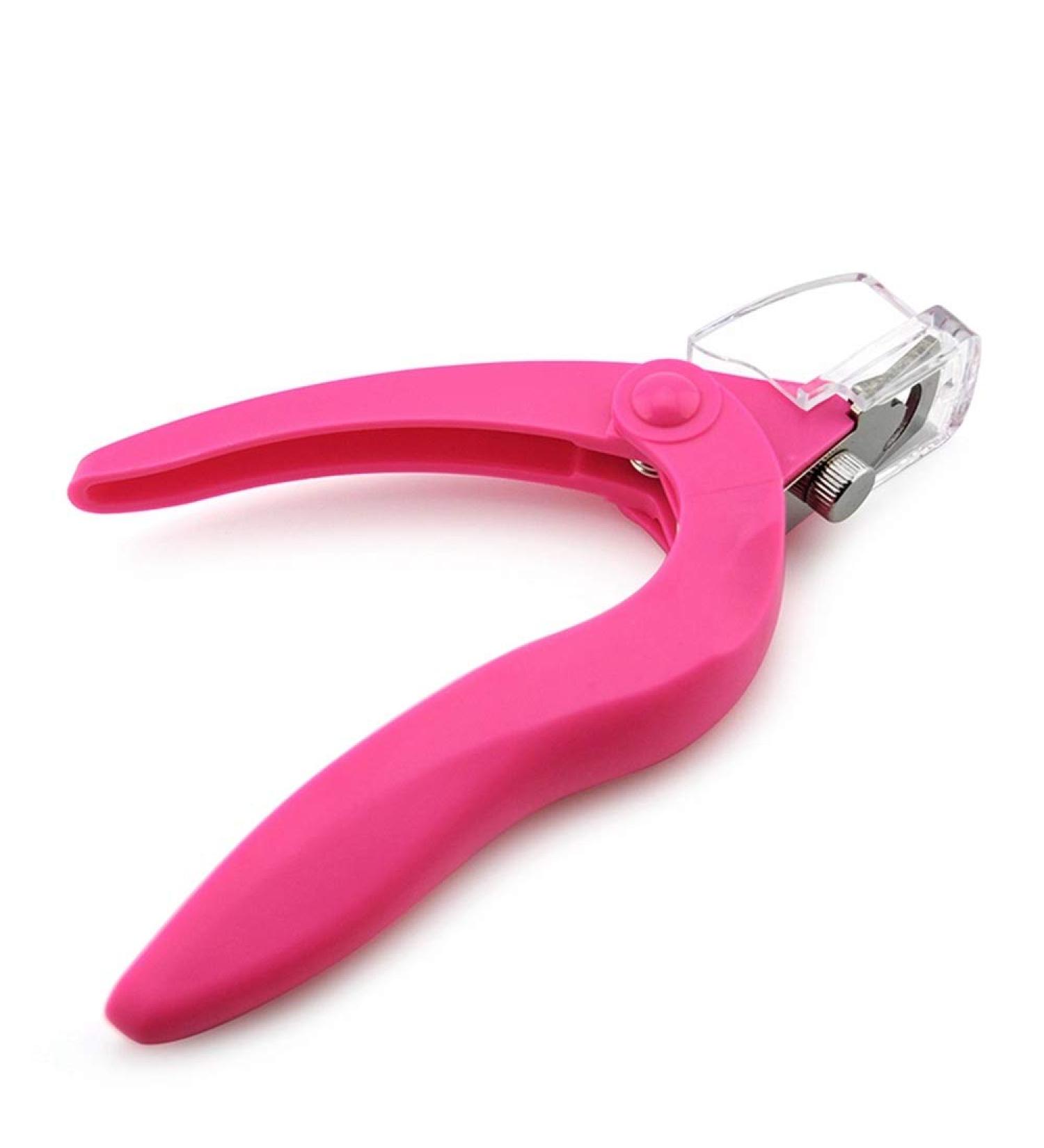 KADS Pink Nail Scissors for Acrylic Nail Art | Precision False Nail Clipper & Cutter for Manicure - Buy Online on SooperMarket.com
