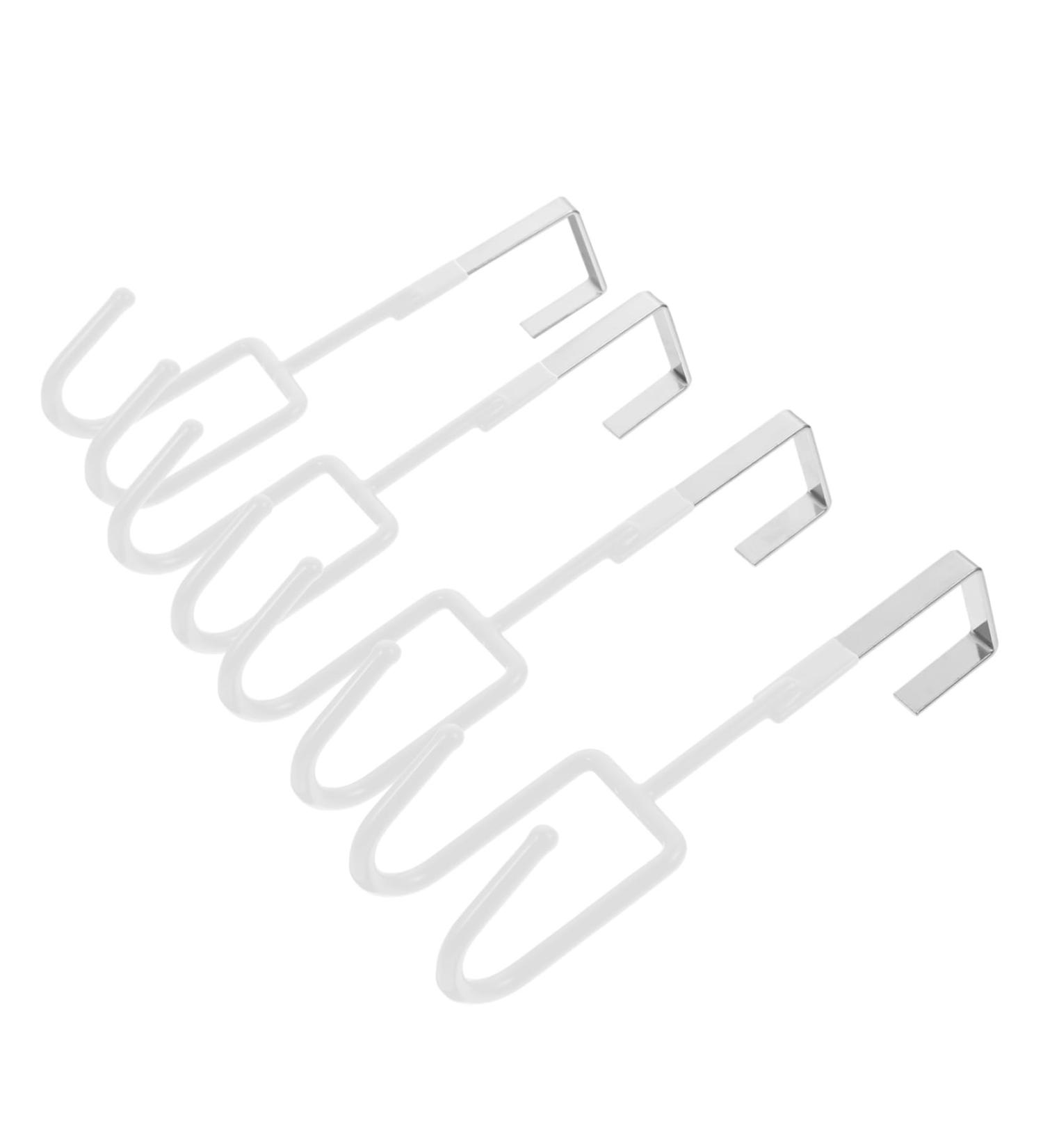PLAFOPE 4pcs Hat Hooks Wall Hanger Wall Mount Towel Rack Door Hanger Wall Hook Iron Coat White 19X9X5CM White - Buy Online on SooperMarket.com
