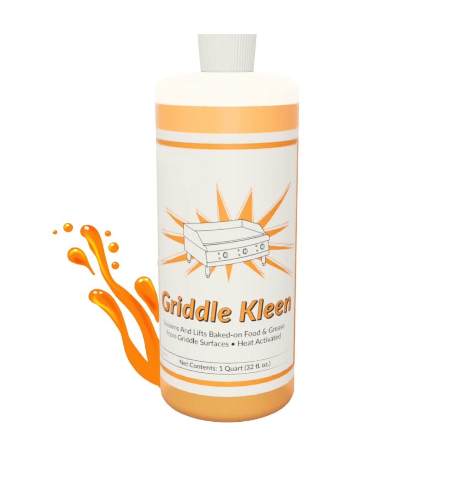Biodegradable Griddle & Flat Top Grill Cleaner - 32 oz Easy Pour Fast Acting Food Safe Glycerin-Based Heat Activated Grease Remover - Buy Online on SooperMarket.com