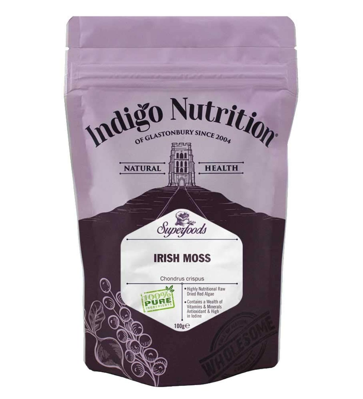 Indigo Herbs Irish Moss 100g - Raw, Pure, Wild Harvested Sea Moss | Non-GMO - Buy Online on SooperMarket.com