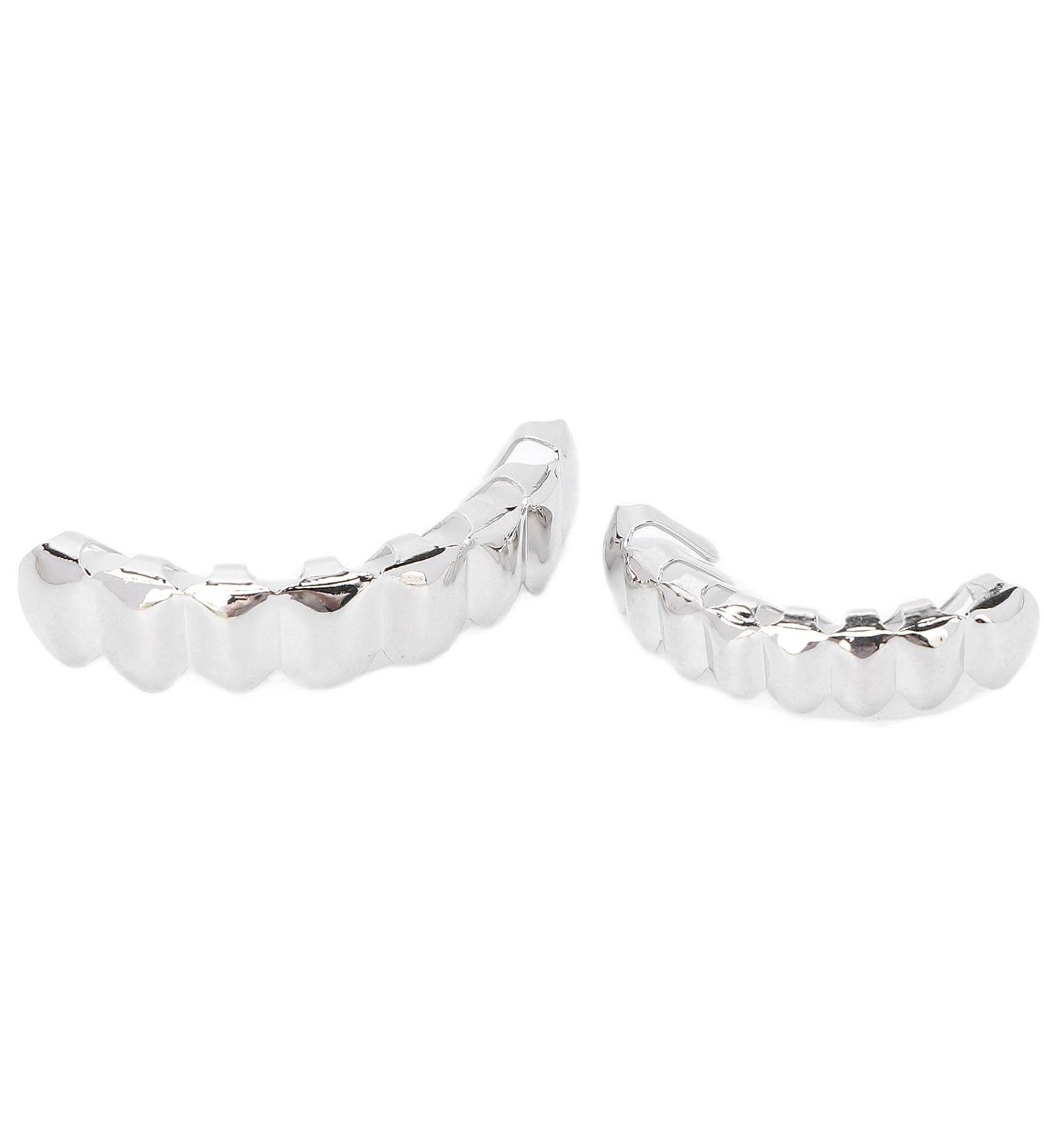 Hip Hop Teeth Halloween Hip Hop Teeth Convenient for Halloween Party for Hip Hop Fashion Shows(Silver) - Buy Online on SooperMarket.com
