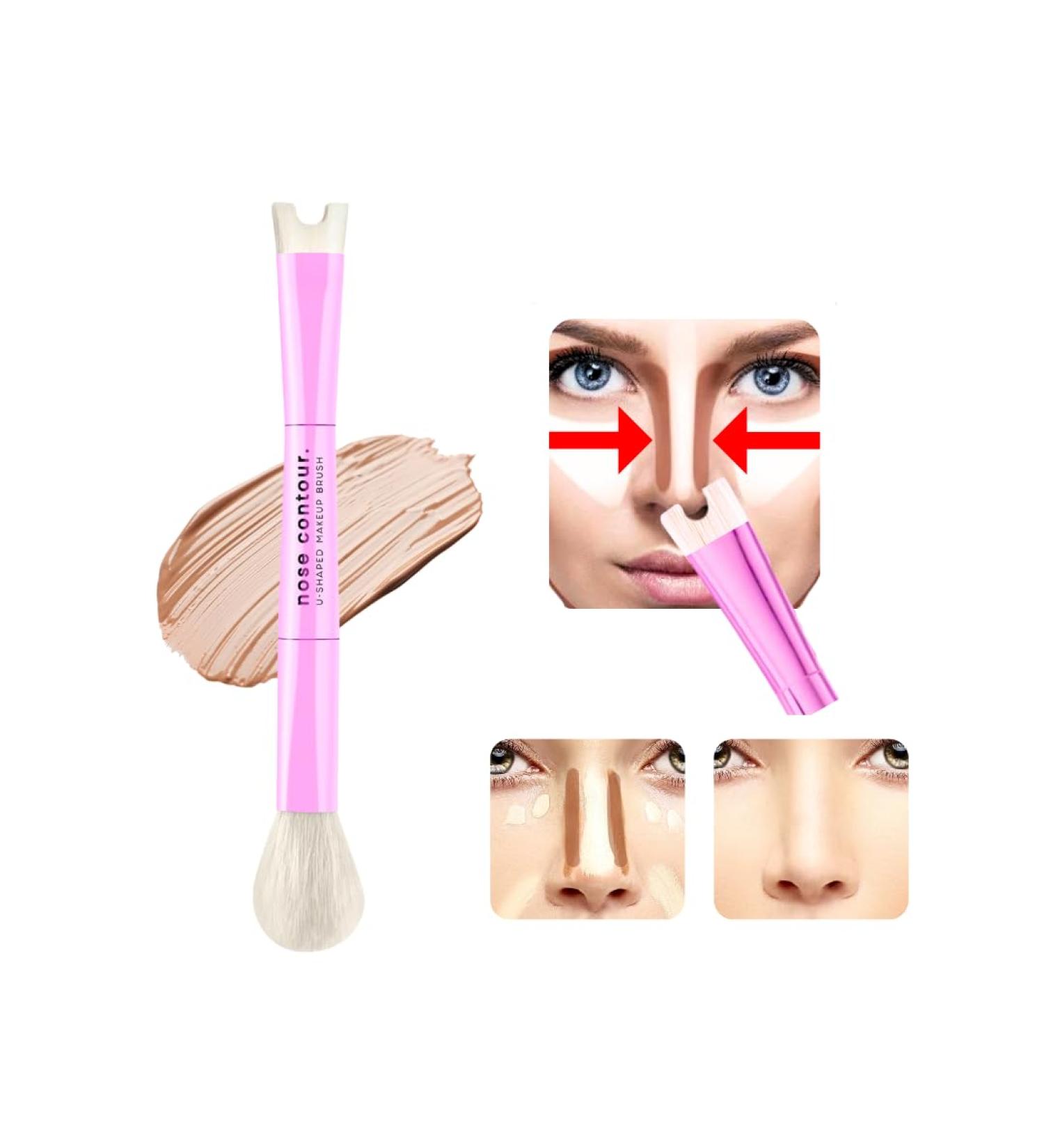 Buy Dual-Ended Nose Contour Makeup Brush - Precision Sculpting & Defining for Perfect Nose Contour | International Shipping Available - Buy Online on SooperMarket.com