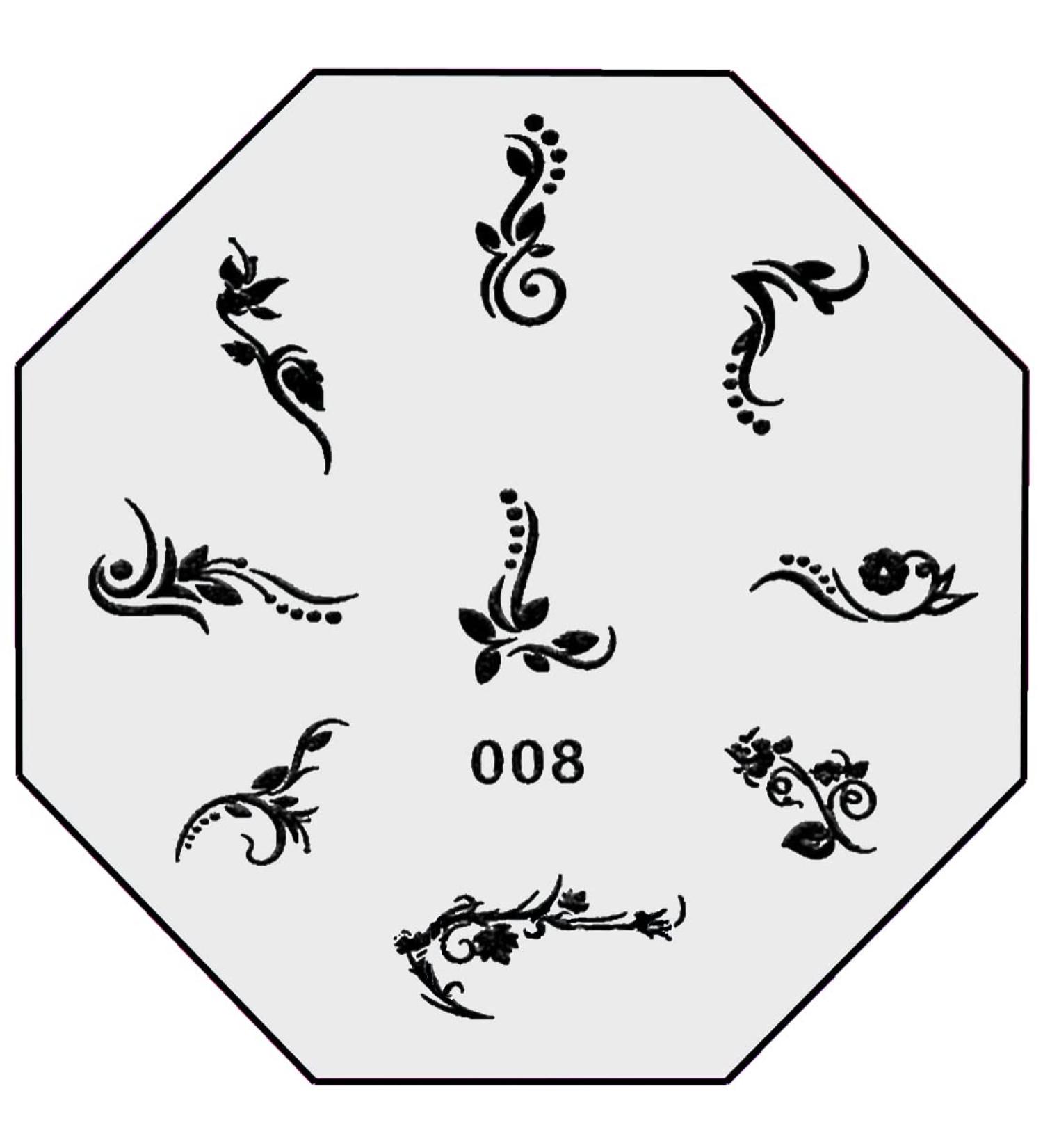 STAMPING STENCIL #008 FLOWER TENDERS (HB-)