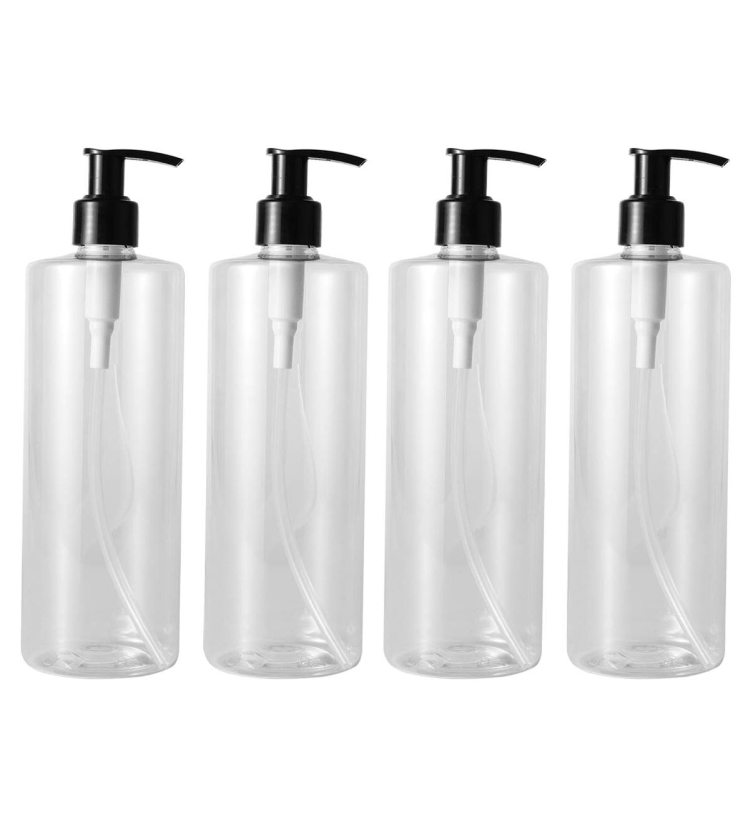 Lioobo 4 pieces 500 ml empty shampoo lotion pump pump bottles body wash lotion dispenser bottle refillable liquid soap container for at home travel