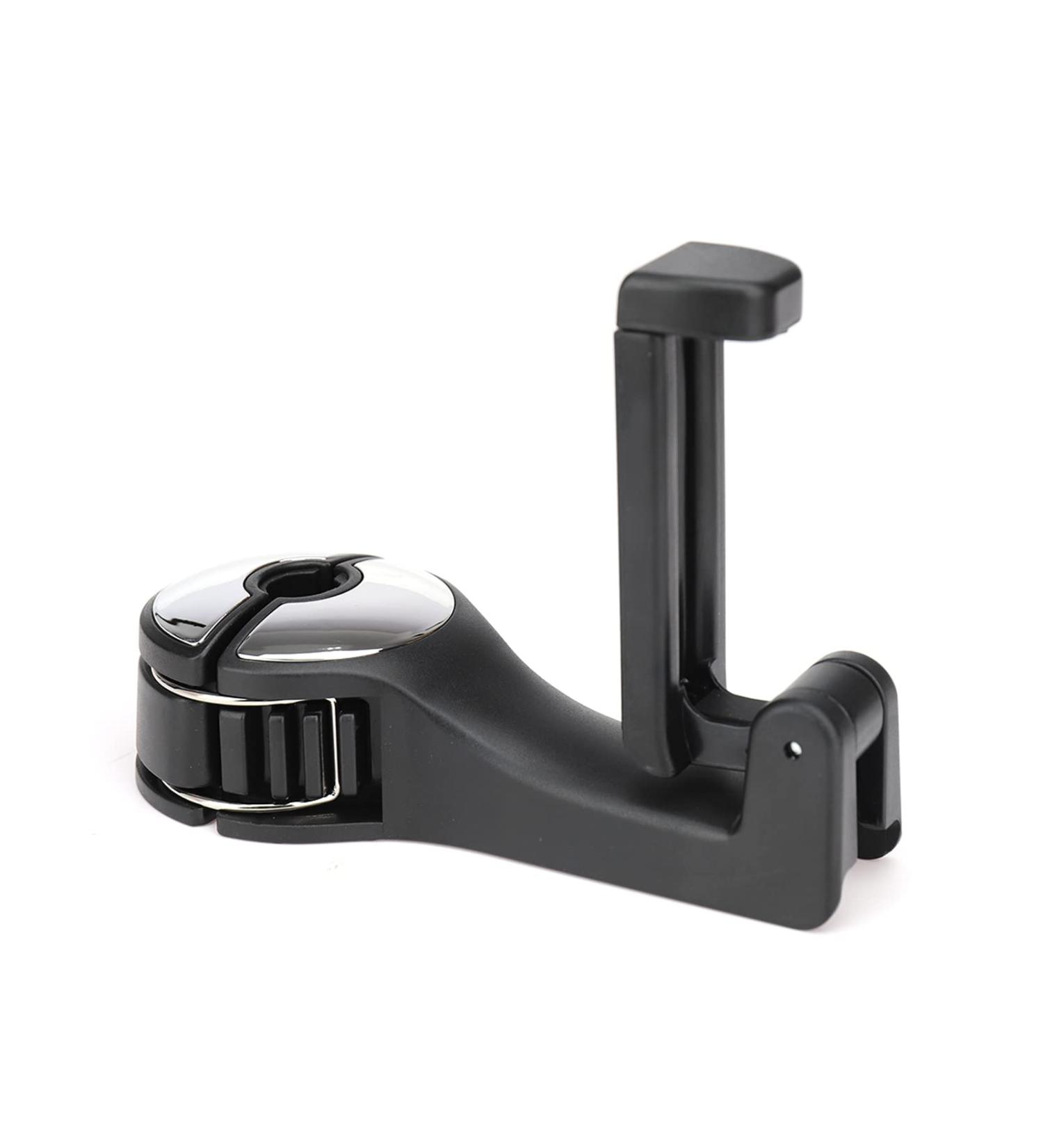 Enlace Rear Hooks for Car Seats - Cell Phone Holder & Hidden Hook for Bags | Silver 1 Piece - Buy Online on SooperMarket.com