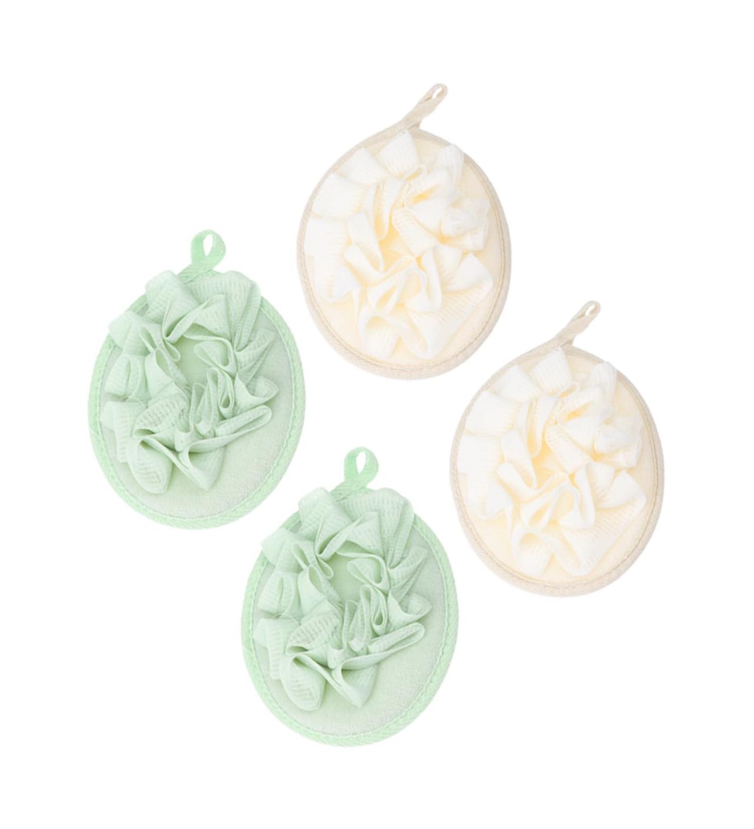 Angoily 4pcs Pure Flower Bath Balls - Loofah Sponges & Body Brushes for Shower & Bath - Enhance Your Bathing Experience - Buy Online on SooperMarket.com