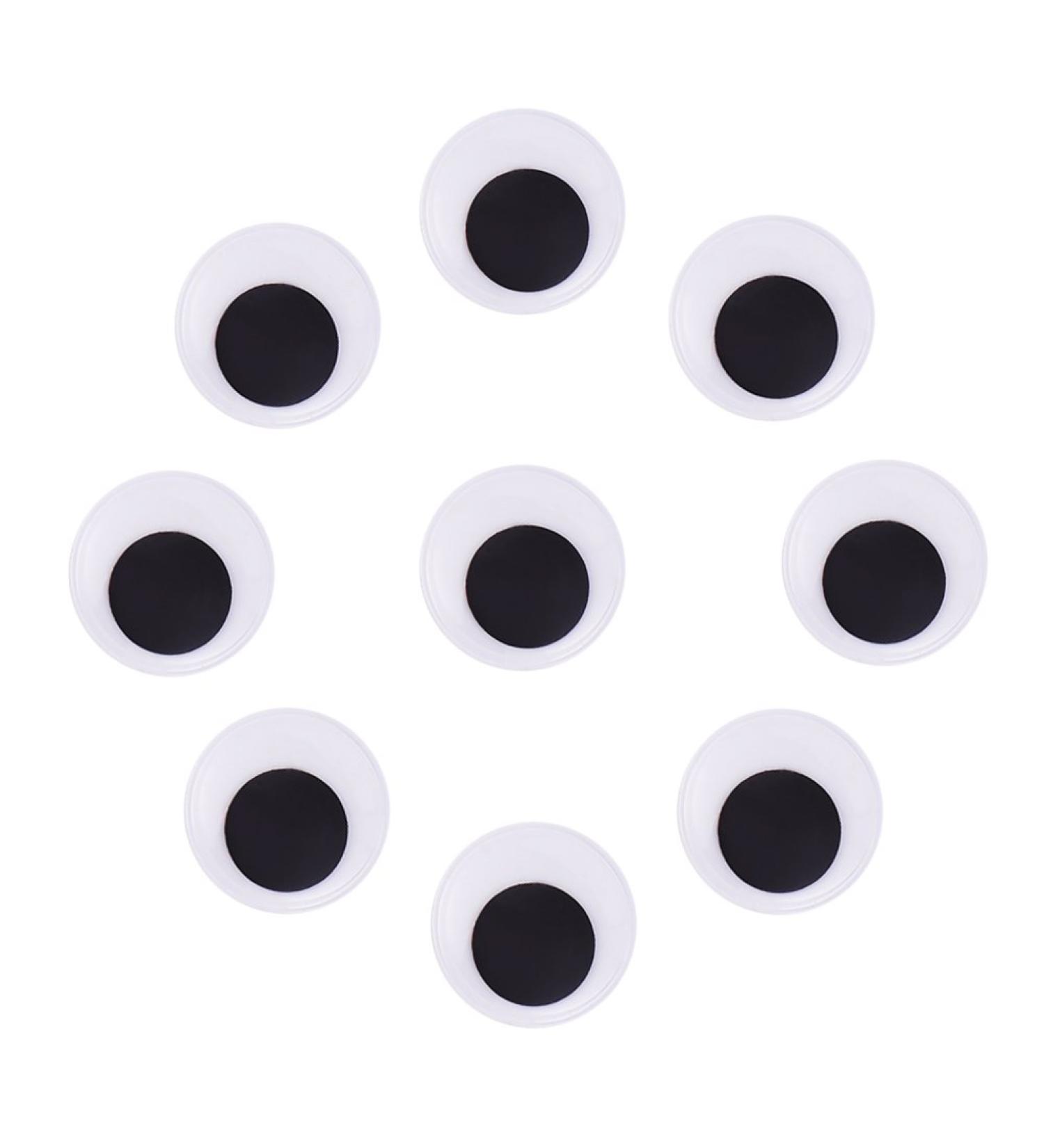 40mm Black Googly Wiggle Eyes 50pc With Self-adhesive for Handmade Crafts Decorations